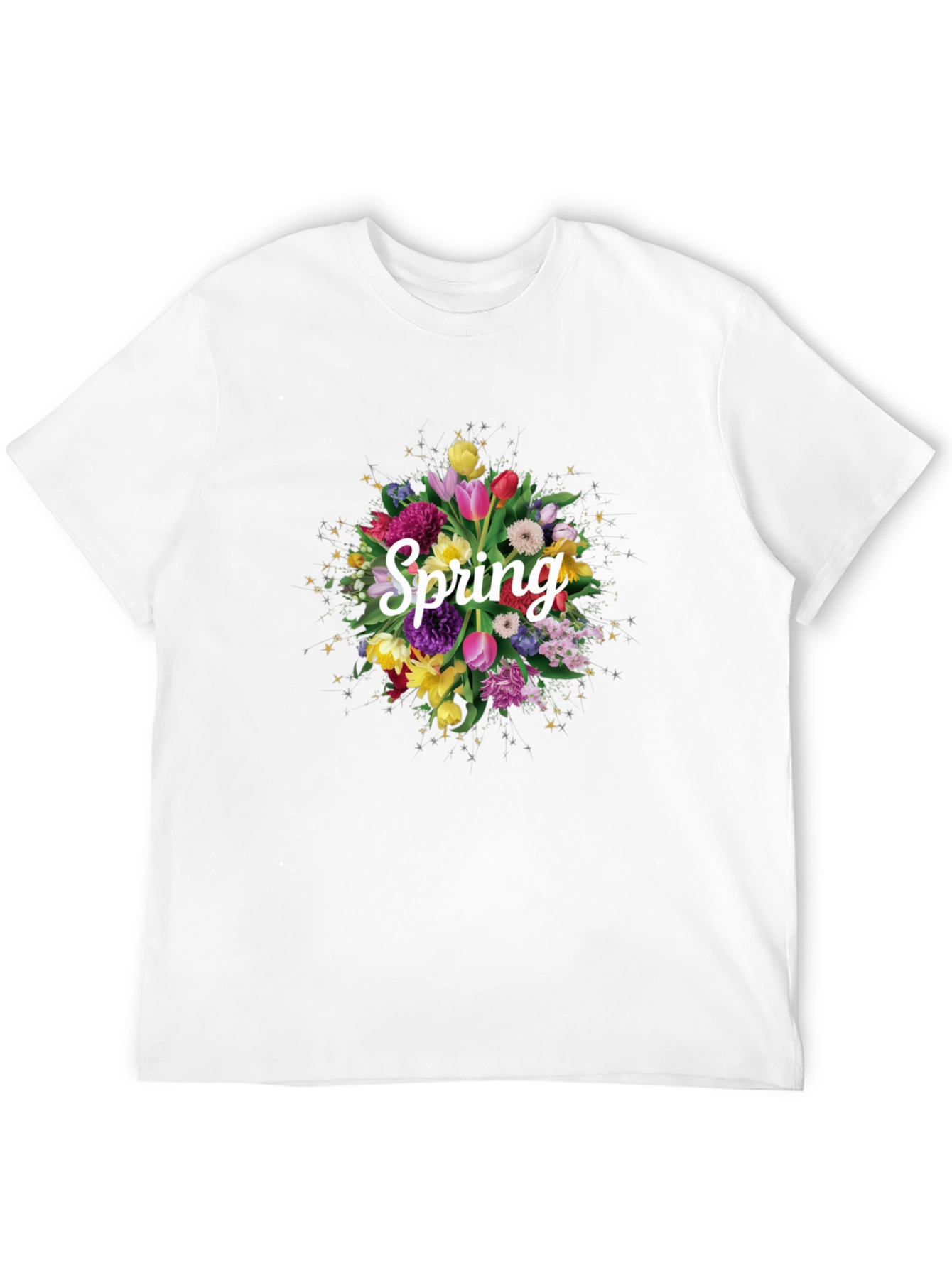 Floral Spring T-Shirt - Black