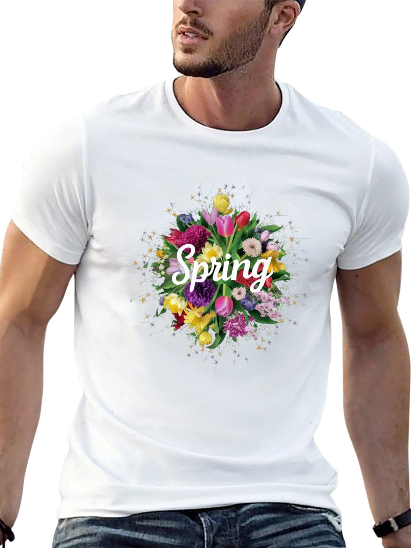 Floral Spring T-Shirt - Black