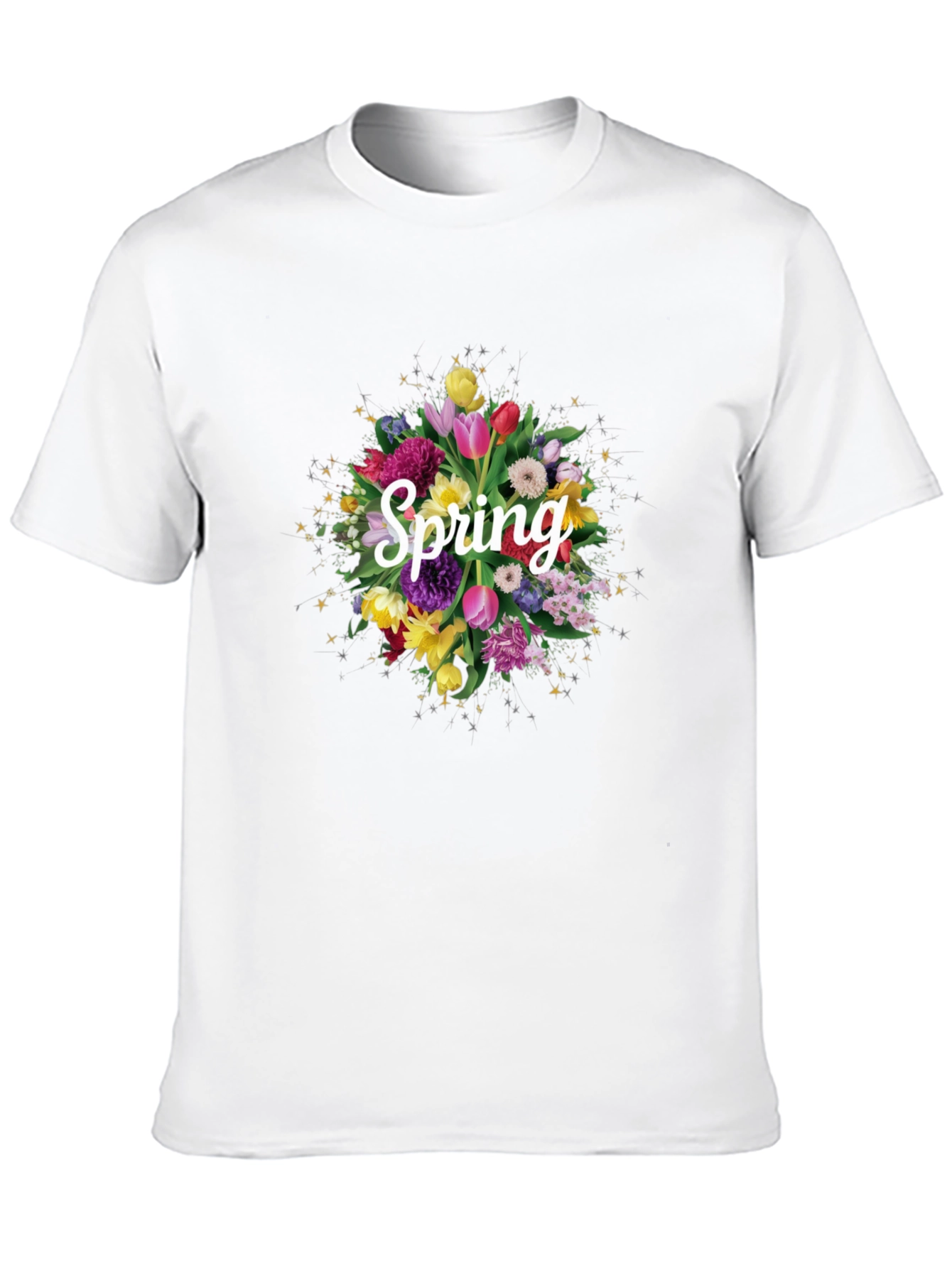 Floral Spring T-Shirt - Black