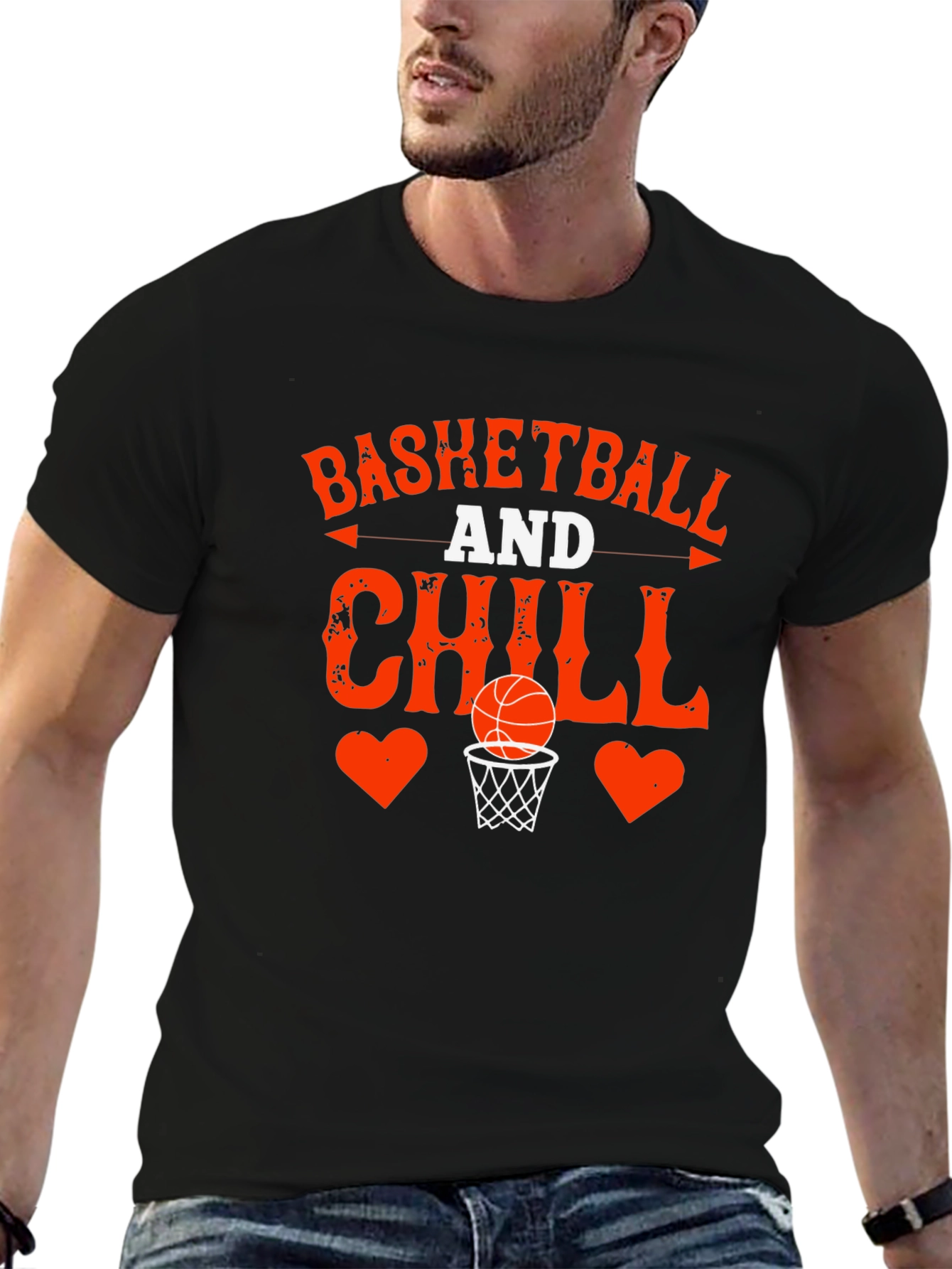 Basketball and Chill Graphic T-Shirt