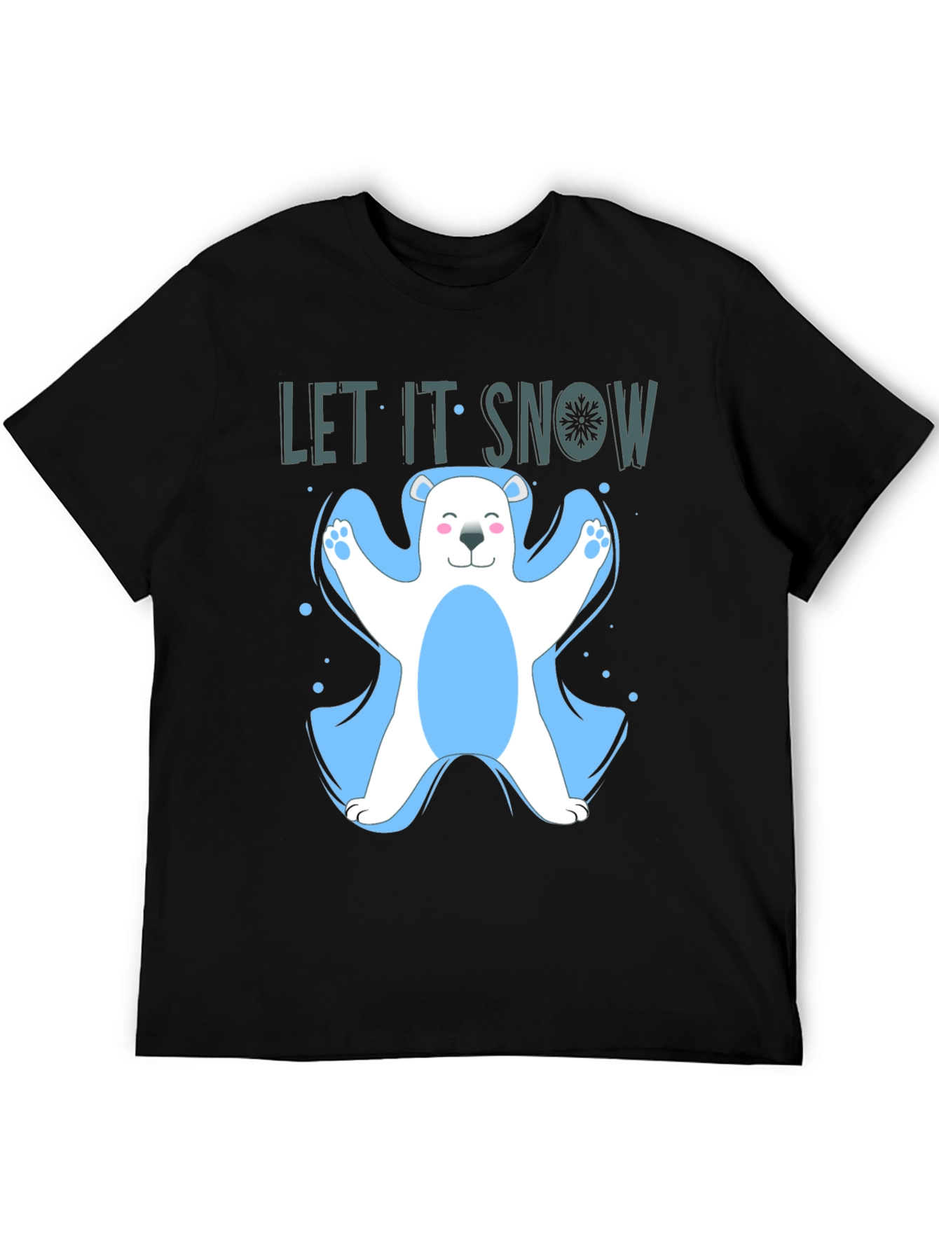 Let It Snow Polar Bear Graphic T-Shirt