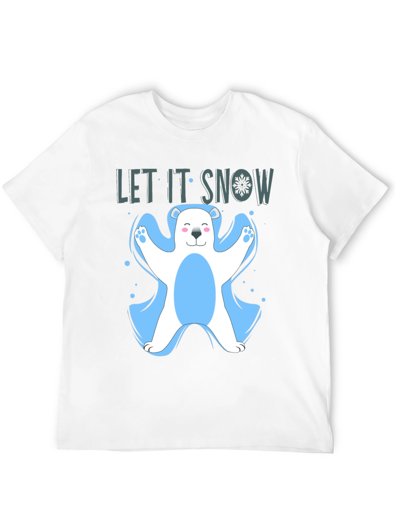 Let It Snow Polar Bear Graphic T-Shirt