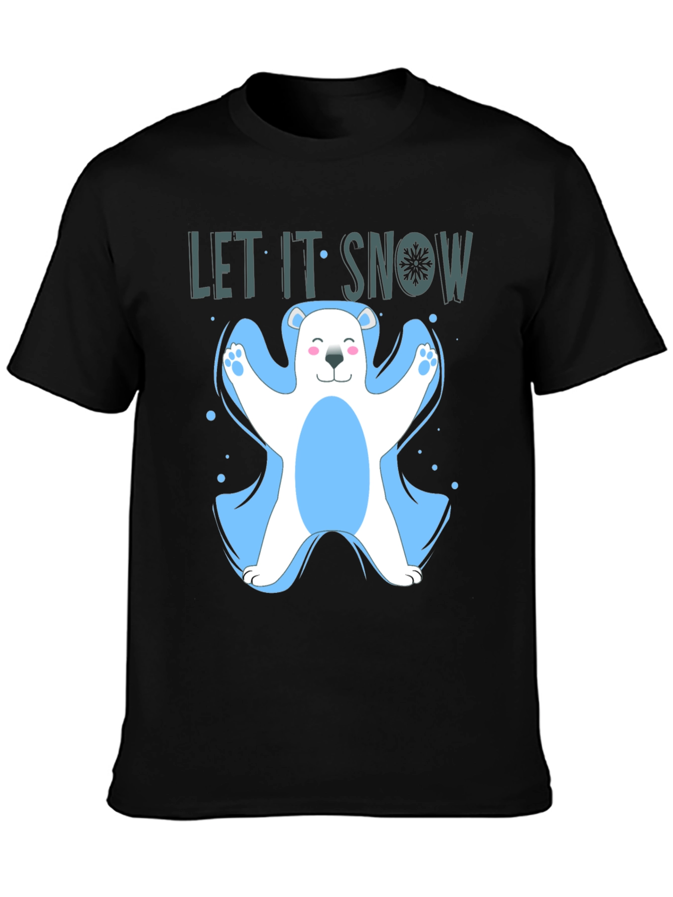 Let It Snow Polar Bear Graphic T-Shirt