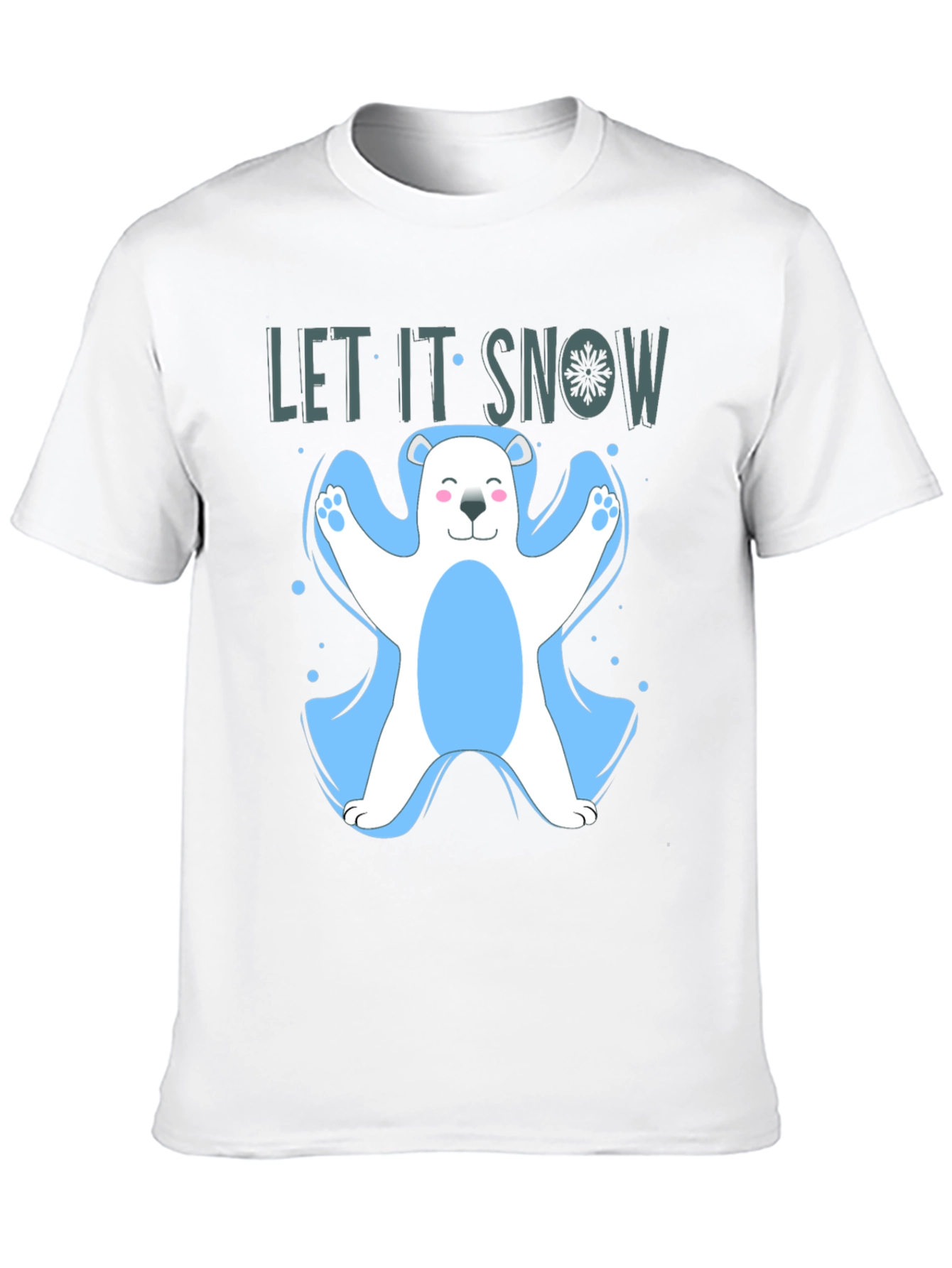 Let It Snow Polar Bear Graphic T-Shirt
