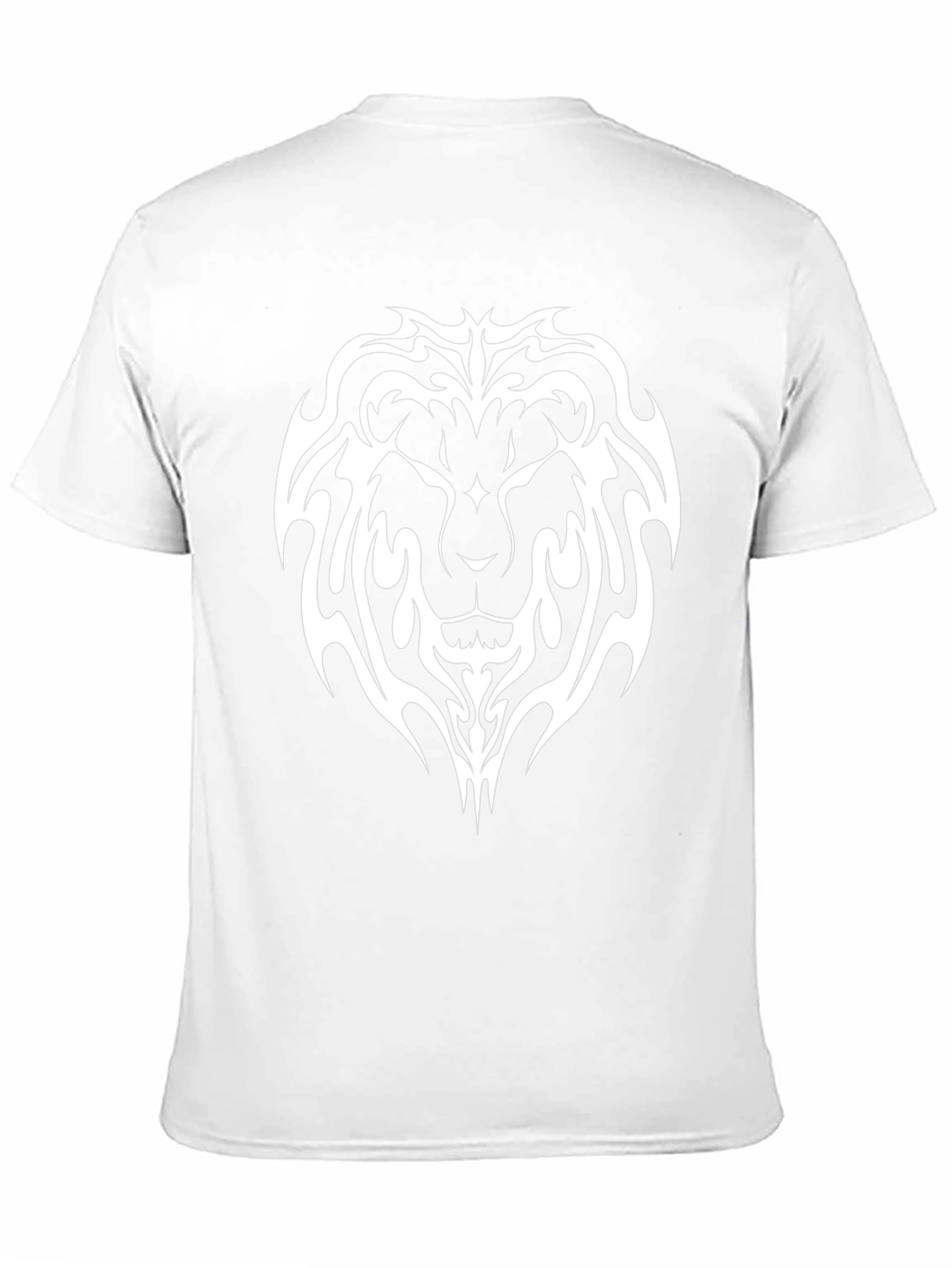 Lion Tribal Print Black T-Shirt