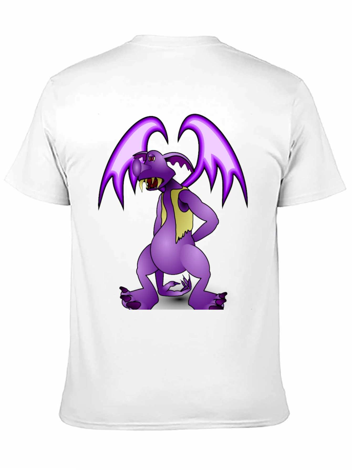Cartoon Gargoyle Graphic Tee - Black
