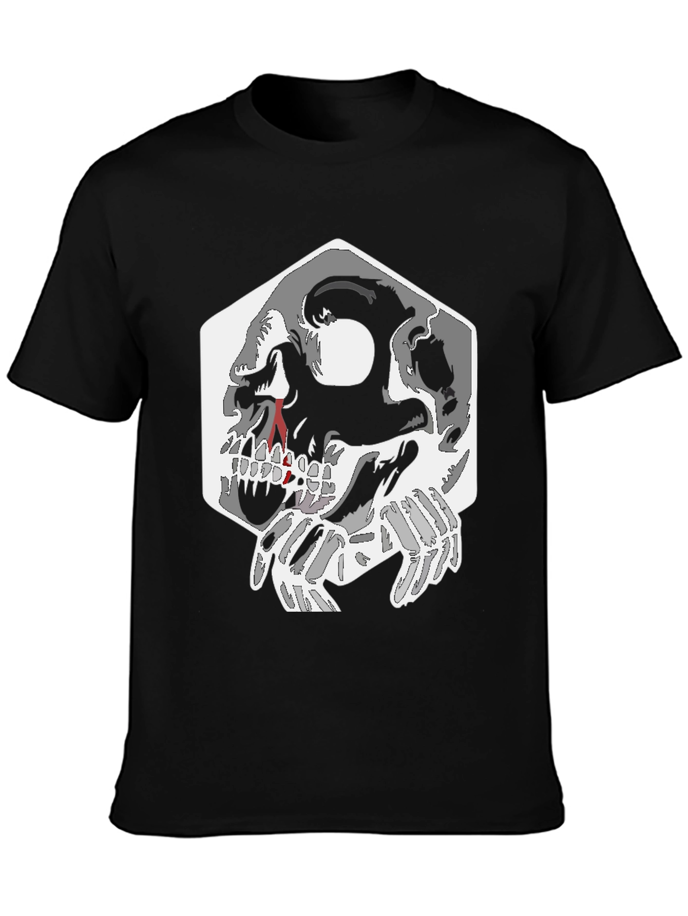 Skull Graphic Tee - Black