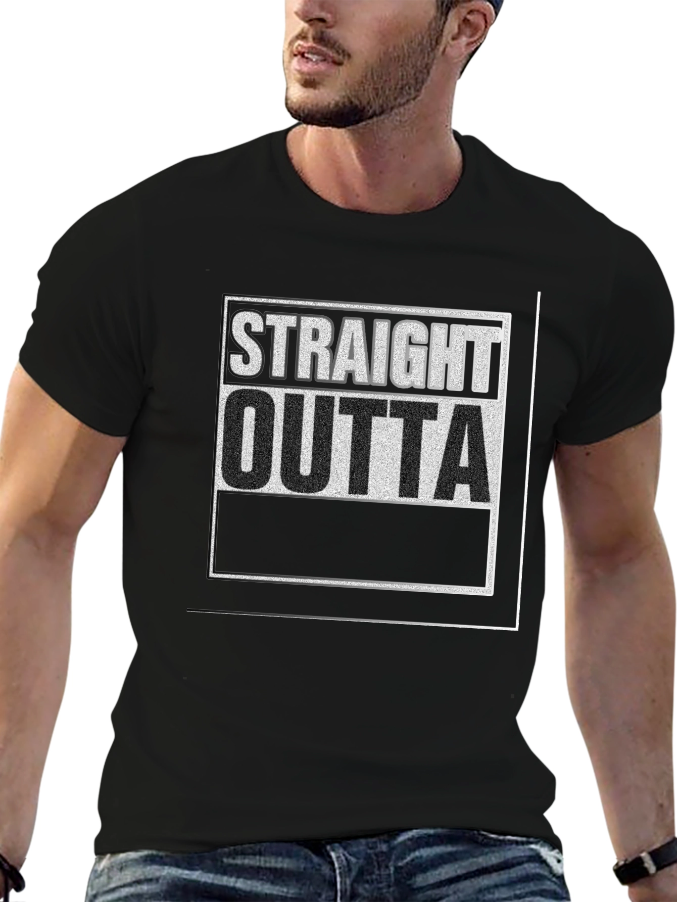 Straight Outta T-Shirt - Black Graphic Tee