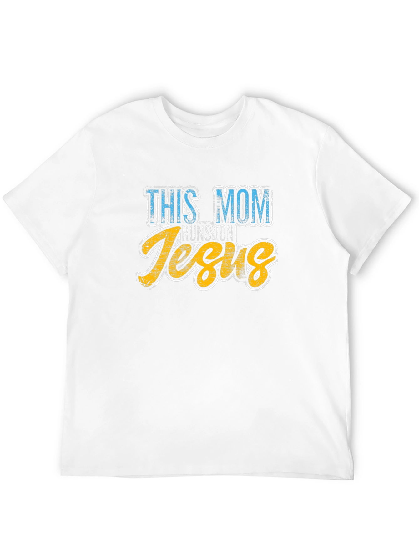 This Mom Runs on Jesus Graphic T-Shirt