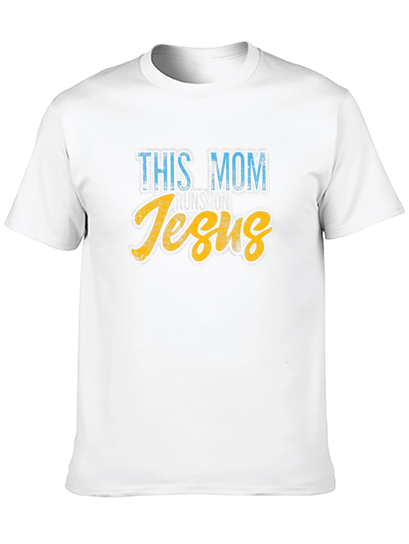 This Mom Runs on Jesus Graphic T-Shirt