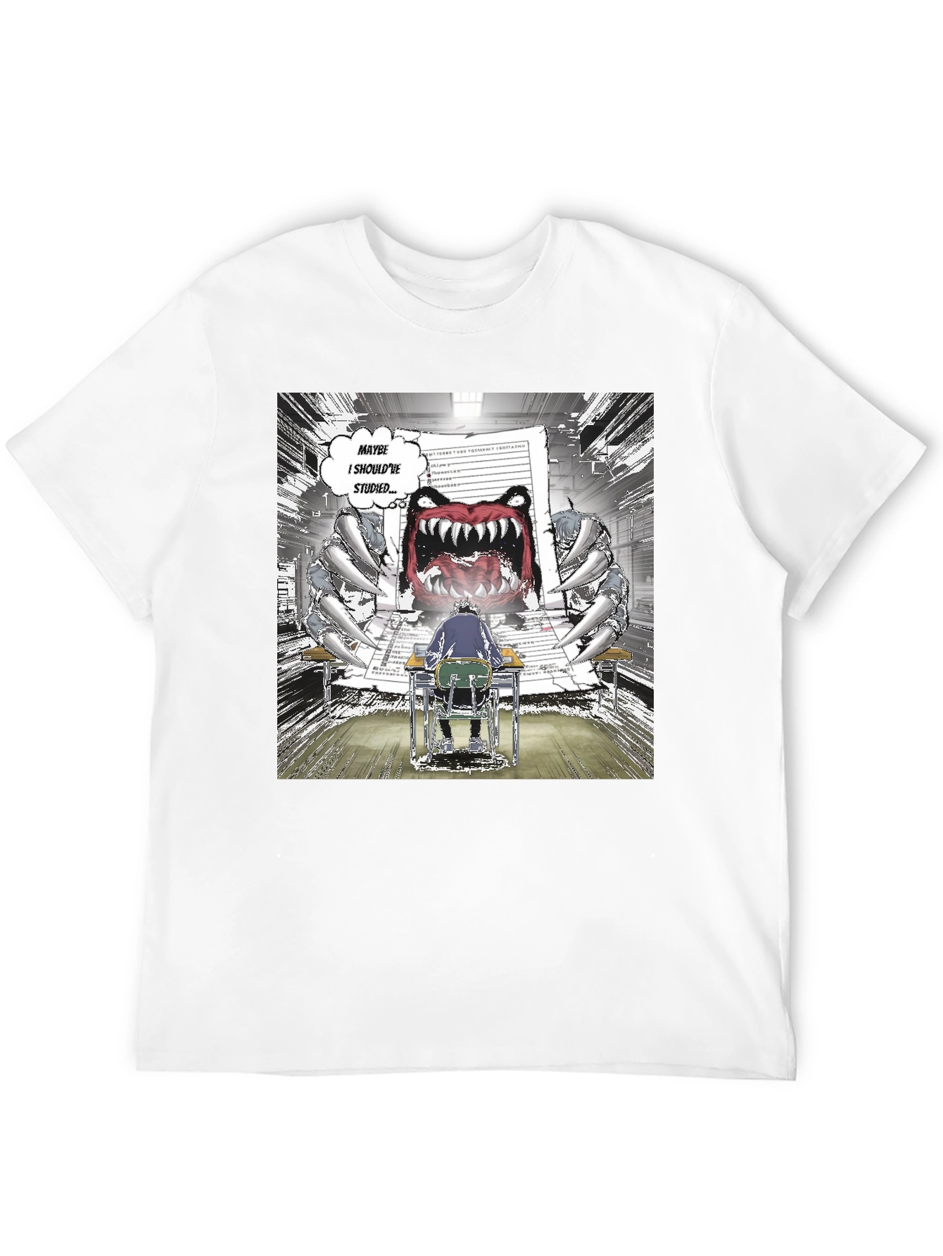 Study Monster Graphic Tee - Black Cotton T-Shirt