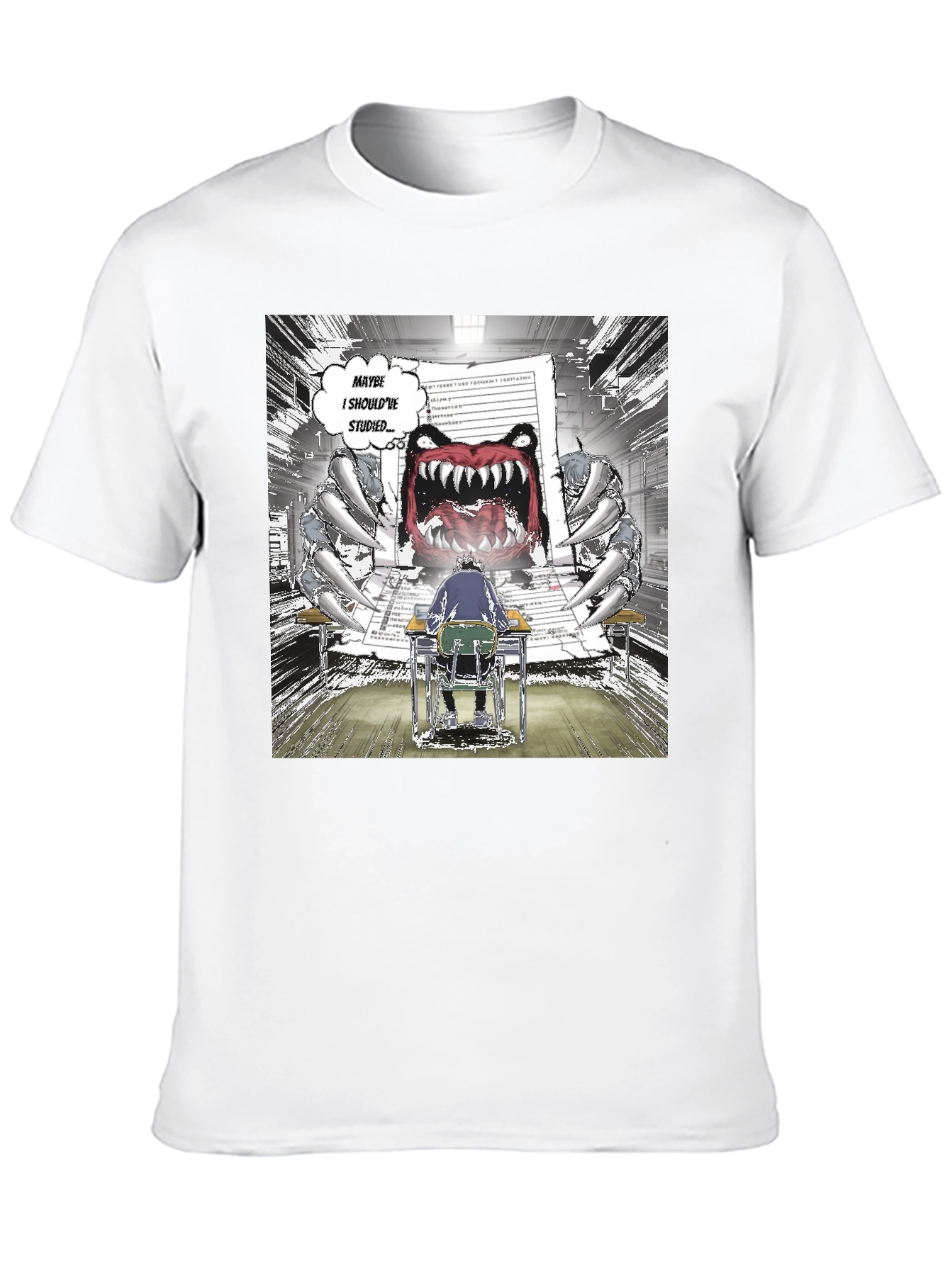 Study Monster Graphic Tee - Black Cotton T-Shirt