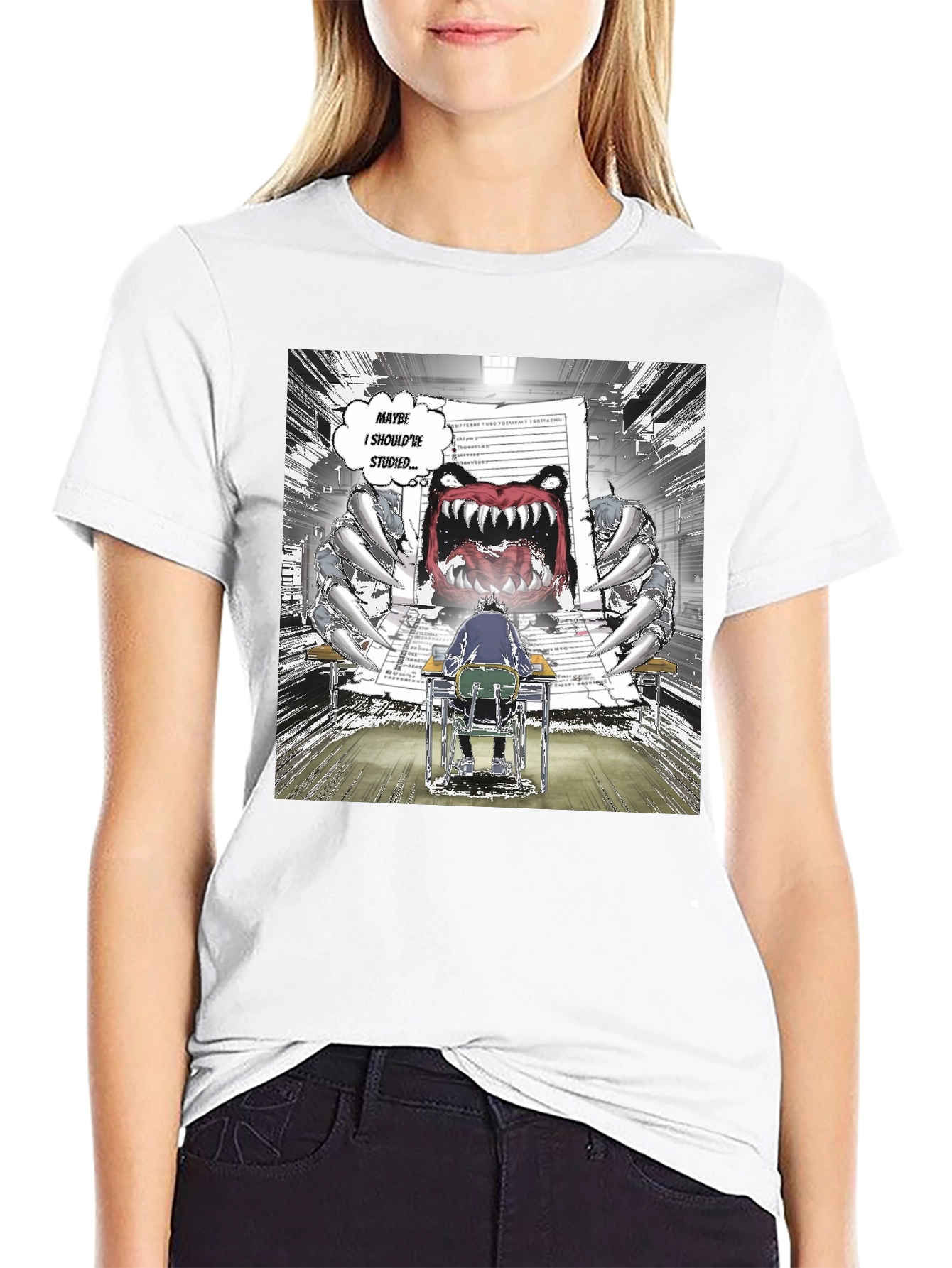 Study Monster Graphic Tee - Black Cotton T-Shirt