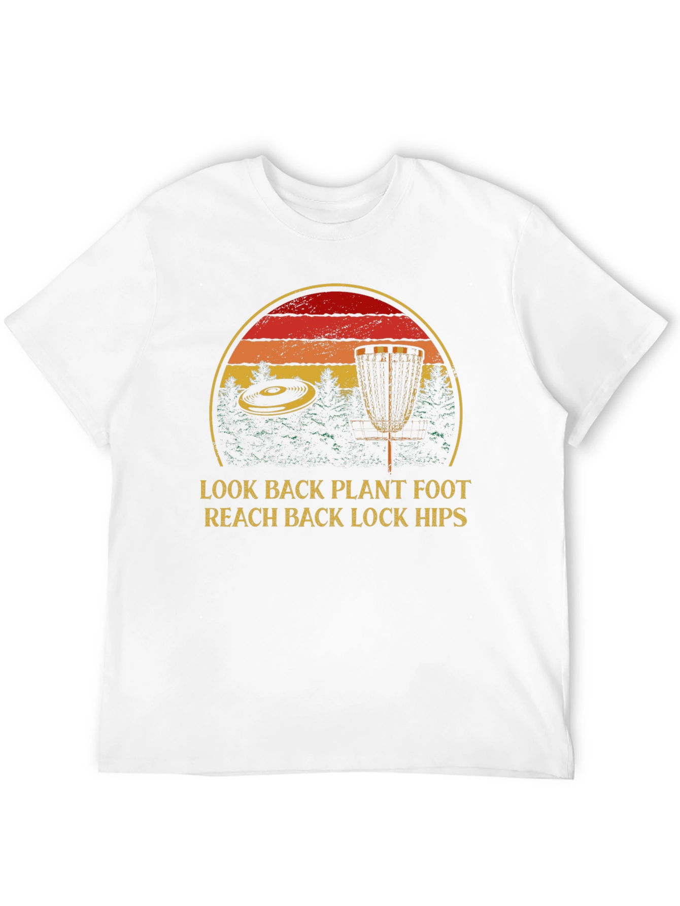 Disc Golf T-Shirt - Throw Back Plant Foot Tee