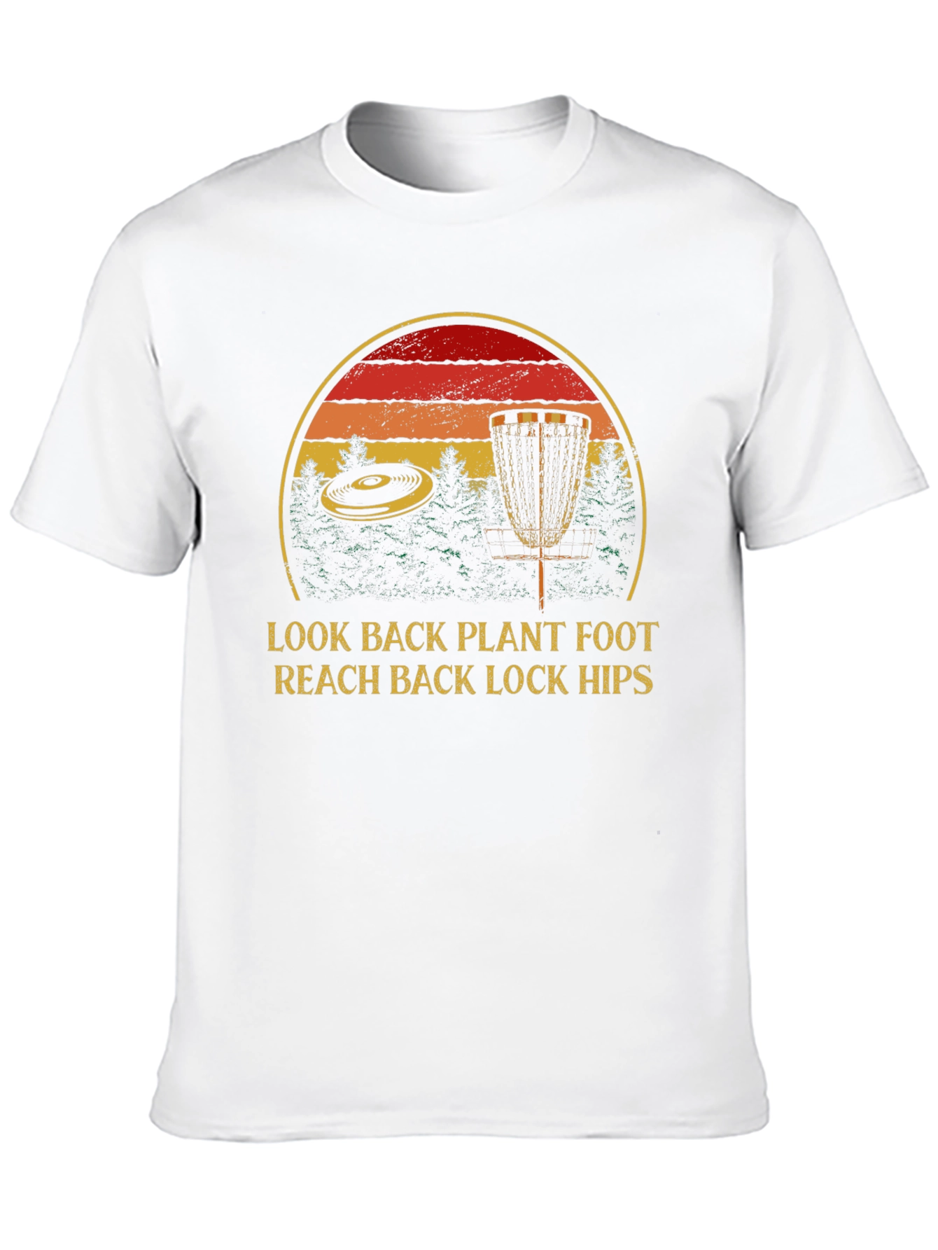 Disc Golf T-Shirt - Throw Back Plant Foot Tee