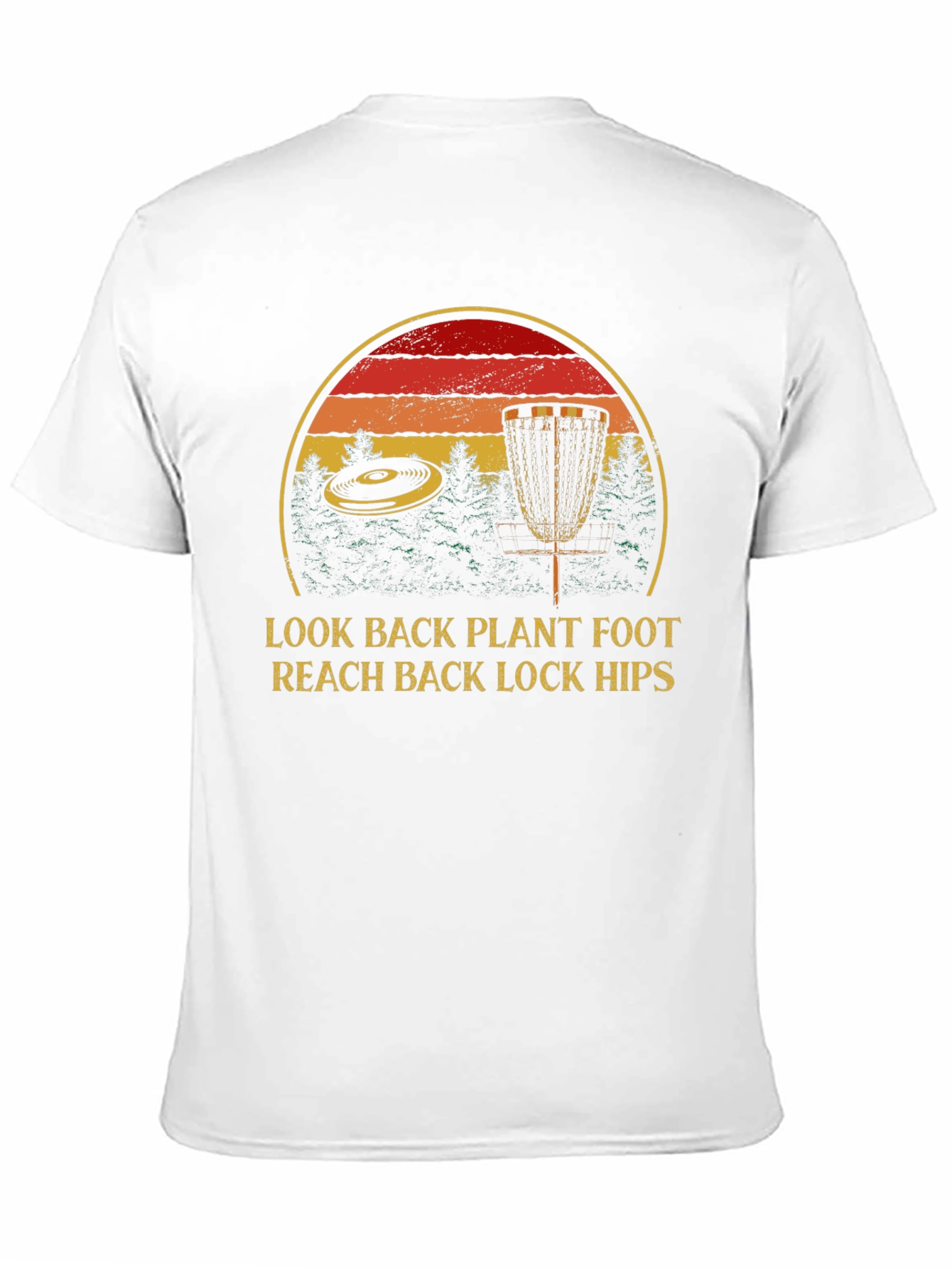 Disc Golf T-Shirt - Throw Back Plant Foot Tee