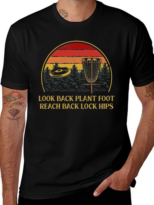 Disc Golf T-Shirt - Throw Back Plant Foot Tee