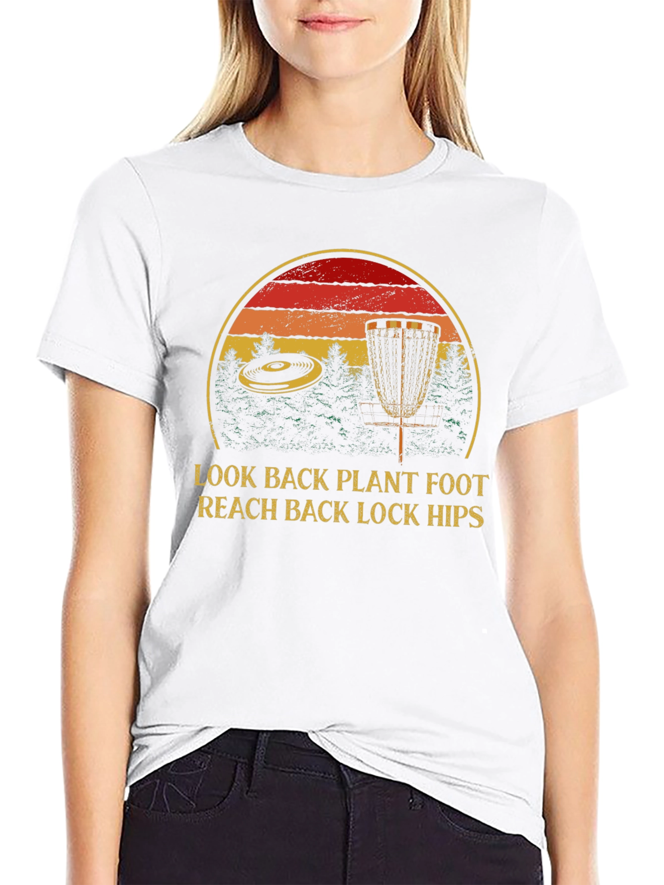 Disc Golf T-Shirt - Throw Back Plant Foot Tee