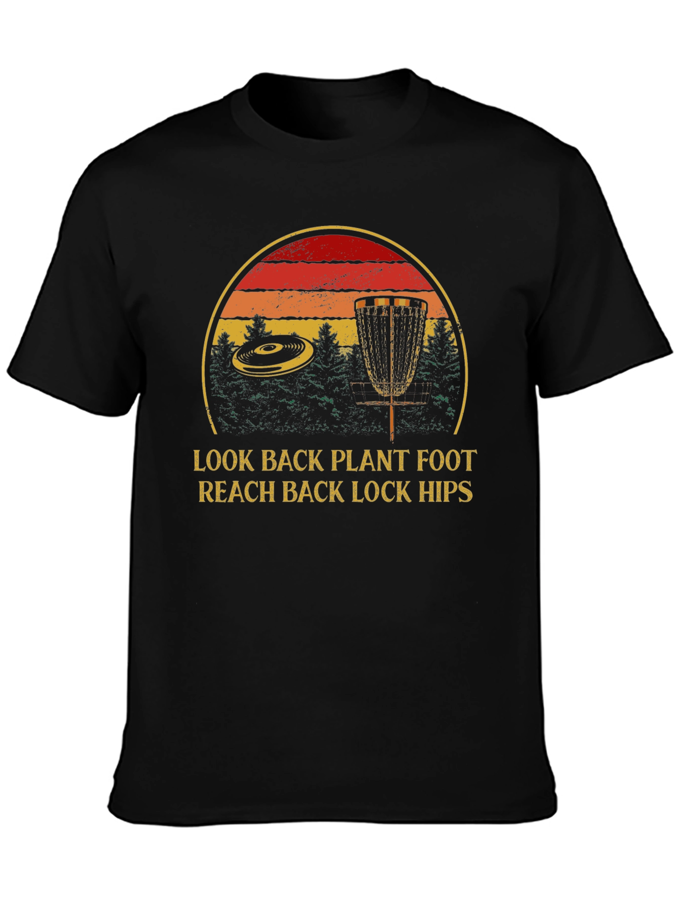 Disc Golf T-Shirt - Throw Back Plant Foot Tee