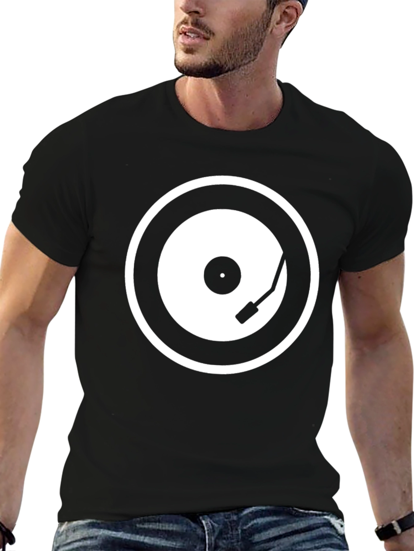 Cool Vinyl Record Graphic T-Shirt