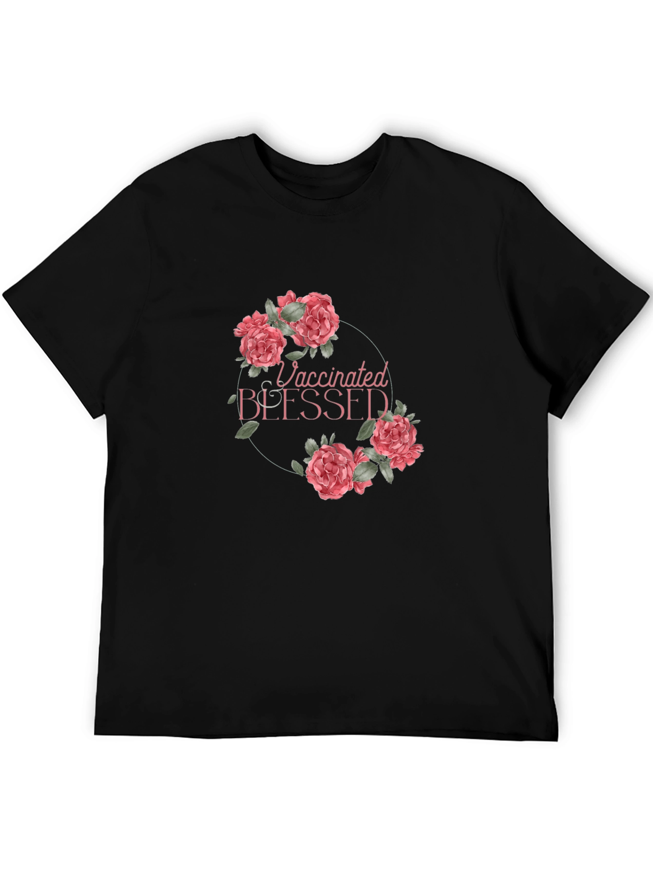 Vaccinated Blessed Floral T-Shirt