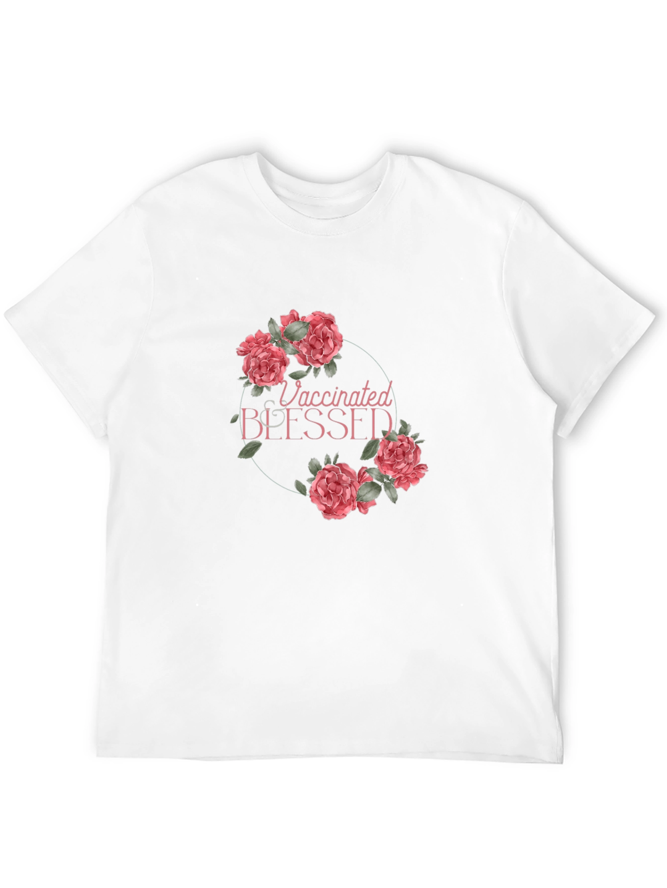 Vaccinated Blessed Floral T-Shirt