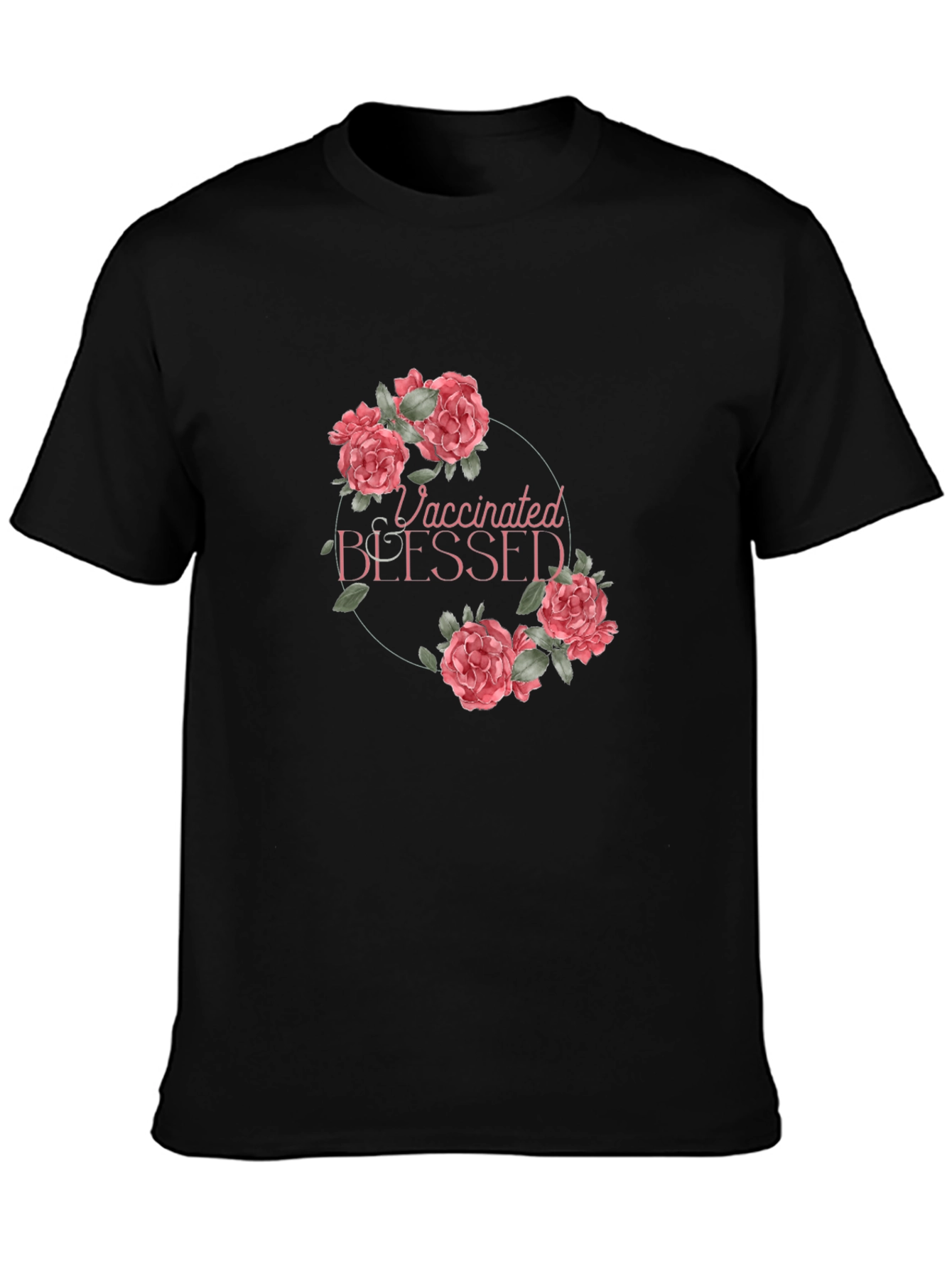 Vaccinated Blessed Floral T-Shirt