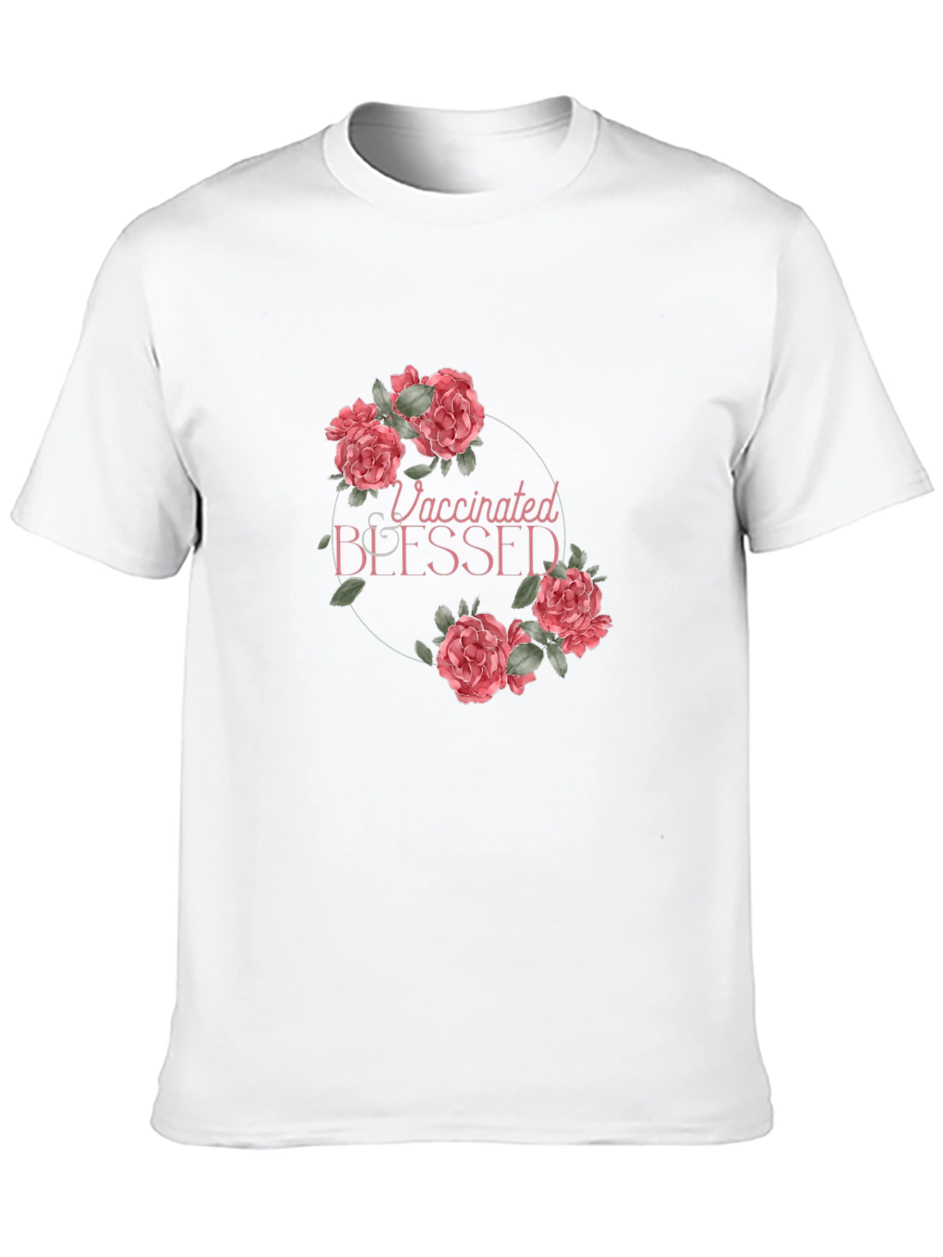 Vaccinated Blessed Floral T-Shirt