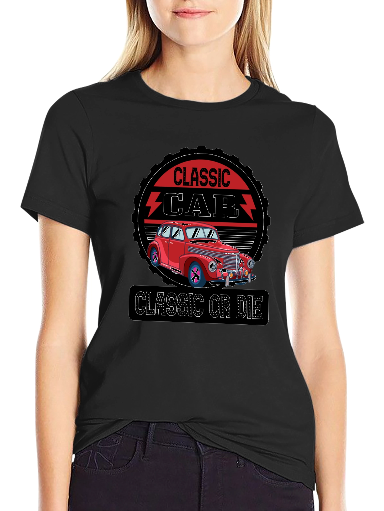 Classic Car Graphic T-Shirt - Retro Style
