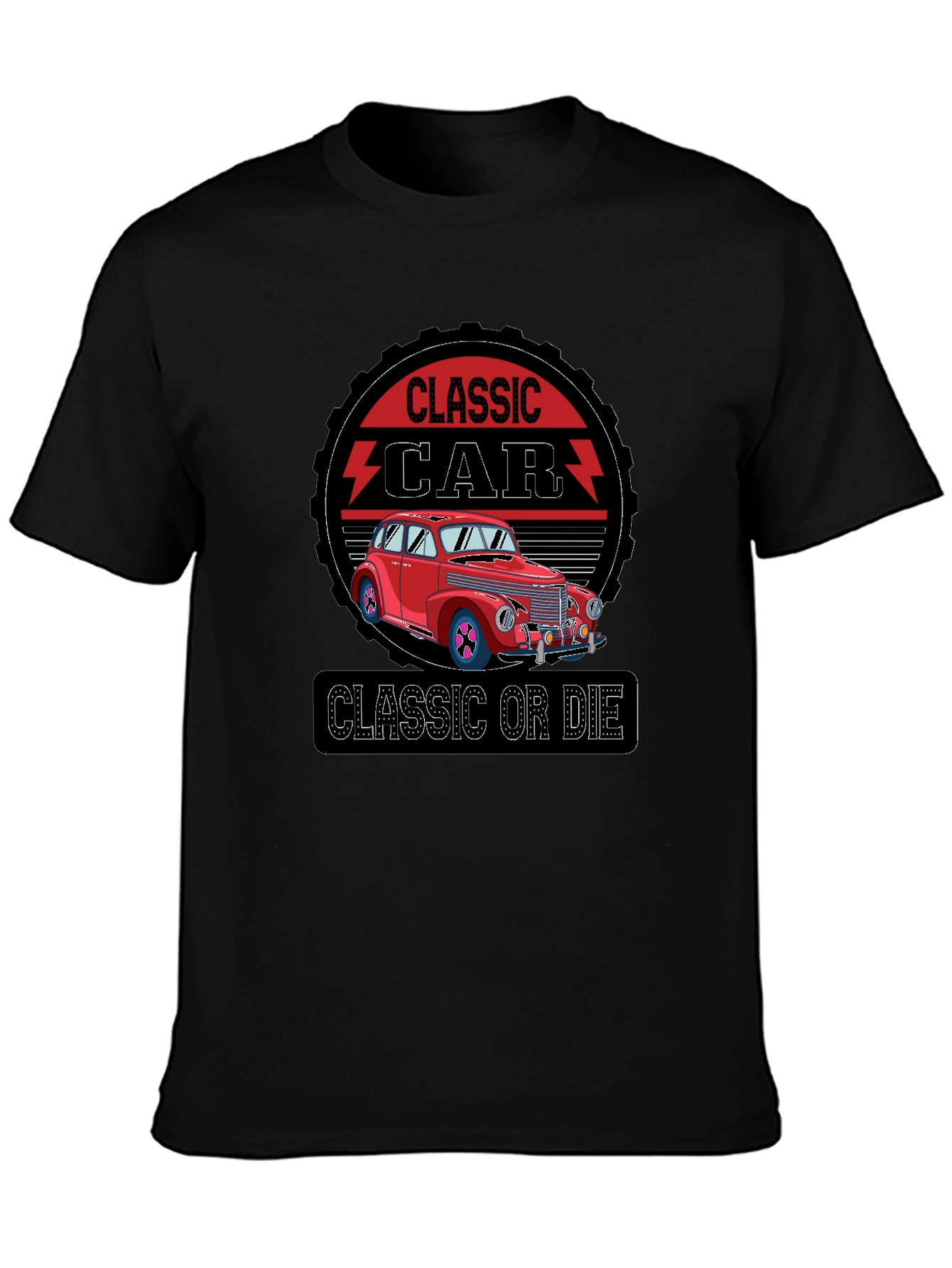 Classic Car Graphic T-Shirt - Retro Style