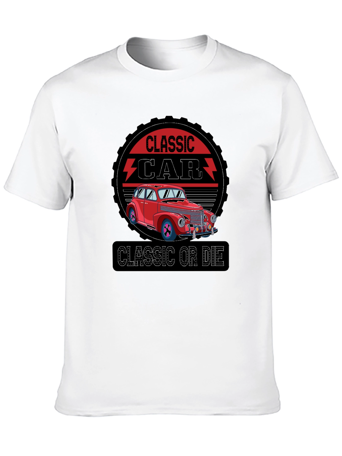 Classic Car Graphic T-Shirt - Retro Style