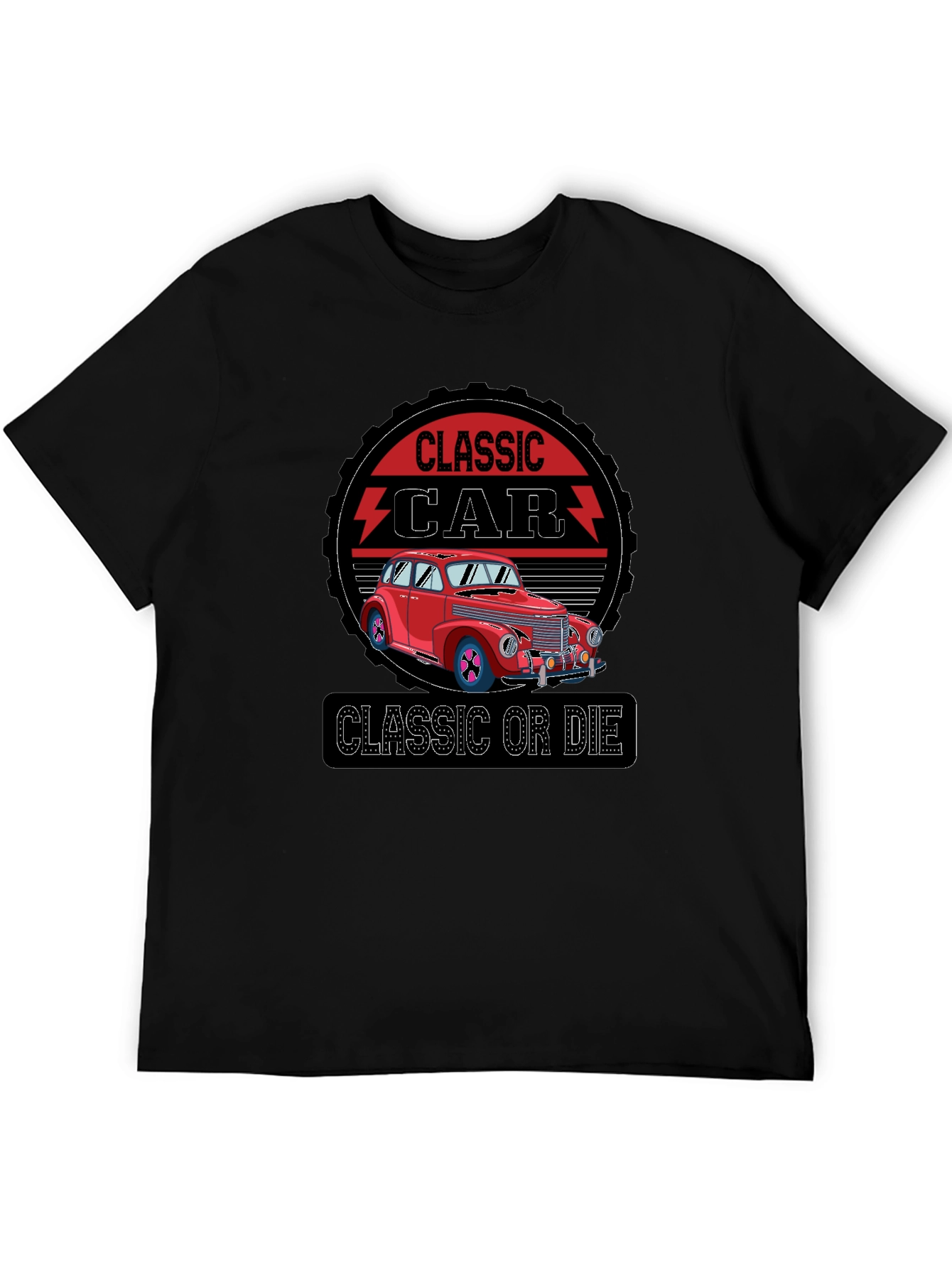 Classic Car Graphic T-Shirt - Retro Style
