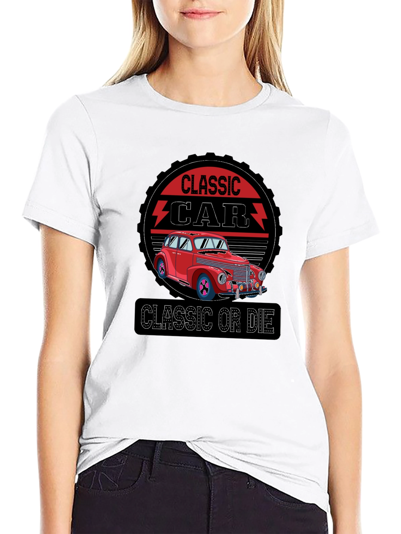 Classic Car Graphic T-Shirt - Retro Style