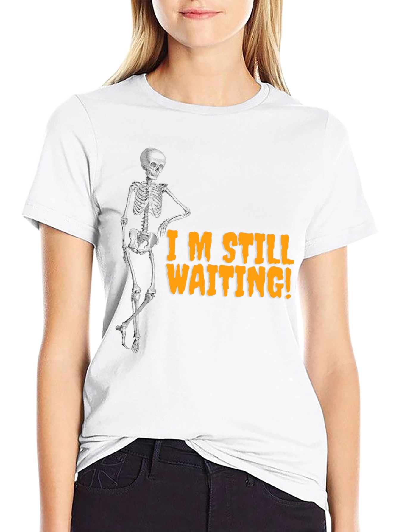 Im Still Waiting Skeleton Graphic T-Shirt