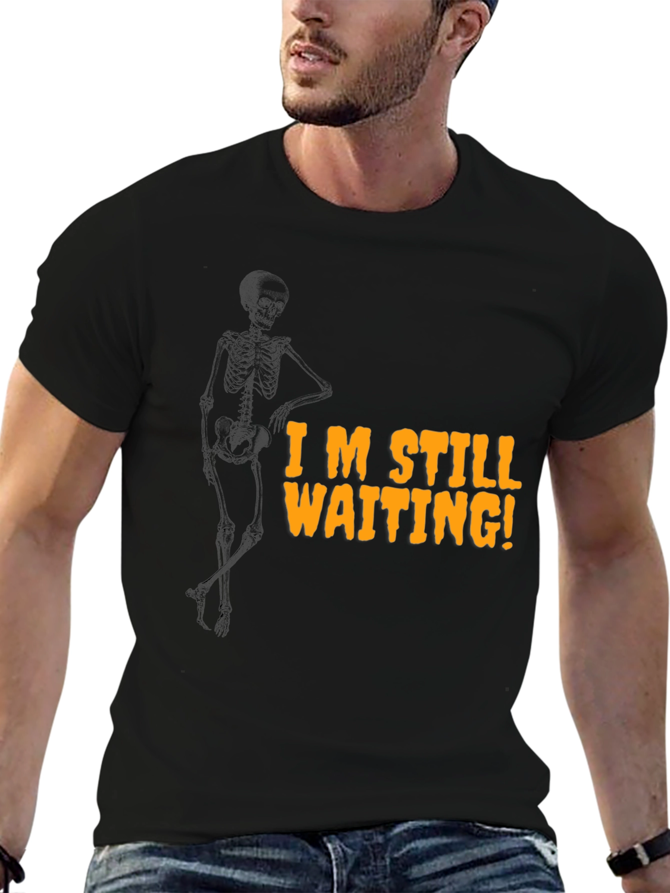 Im Still Waiting Skeleton Graphic T-Shirt