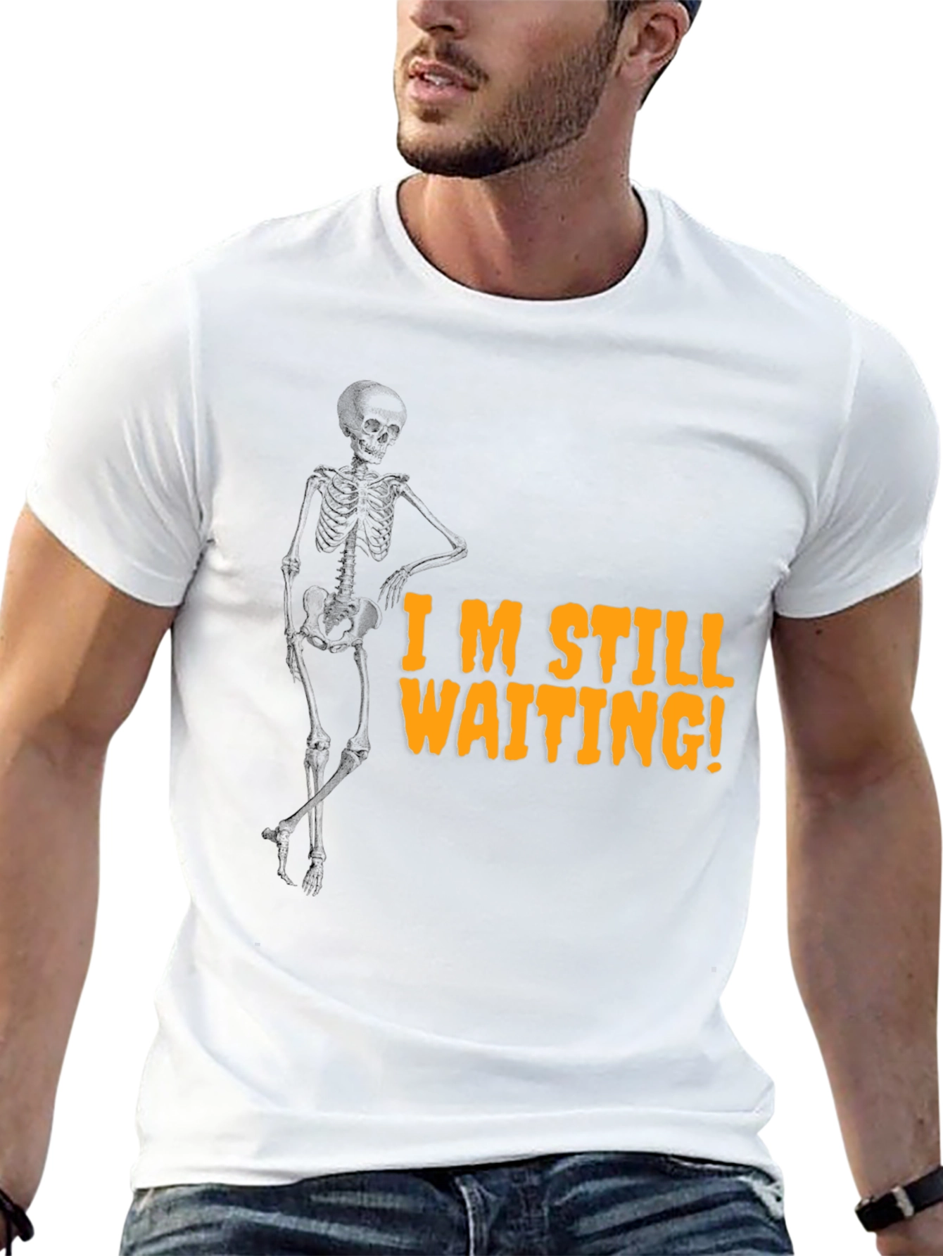 Im Still Waiting Skeleton Graphic T-Shirt