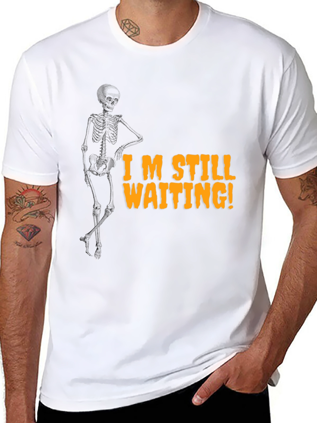 Im Still Waiting Skeleton Graphic T-Shirt