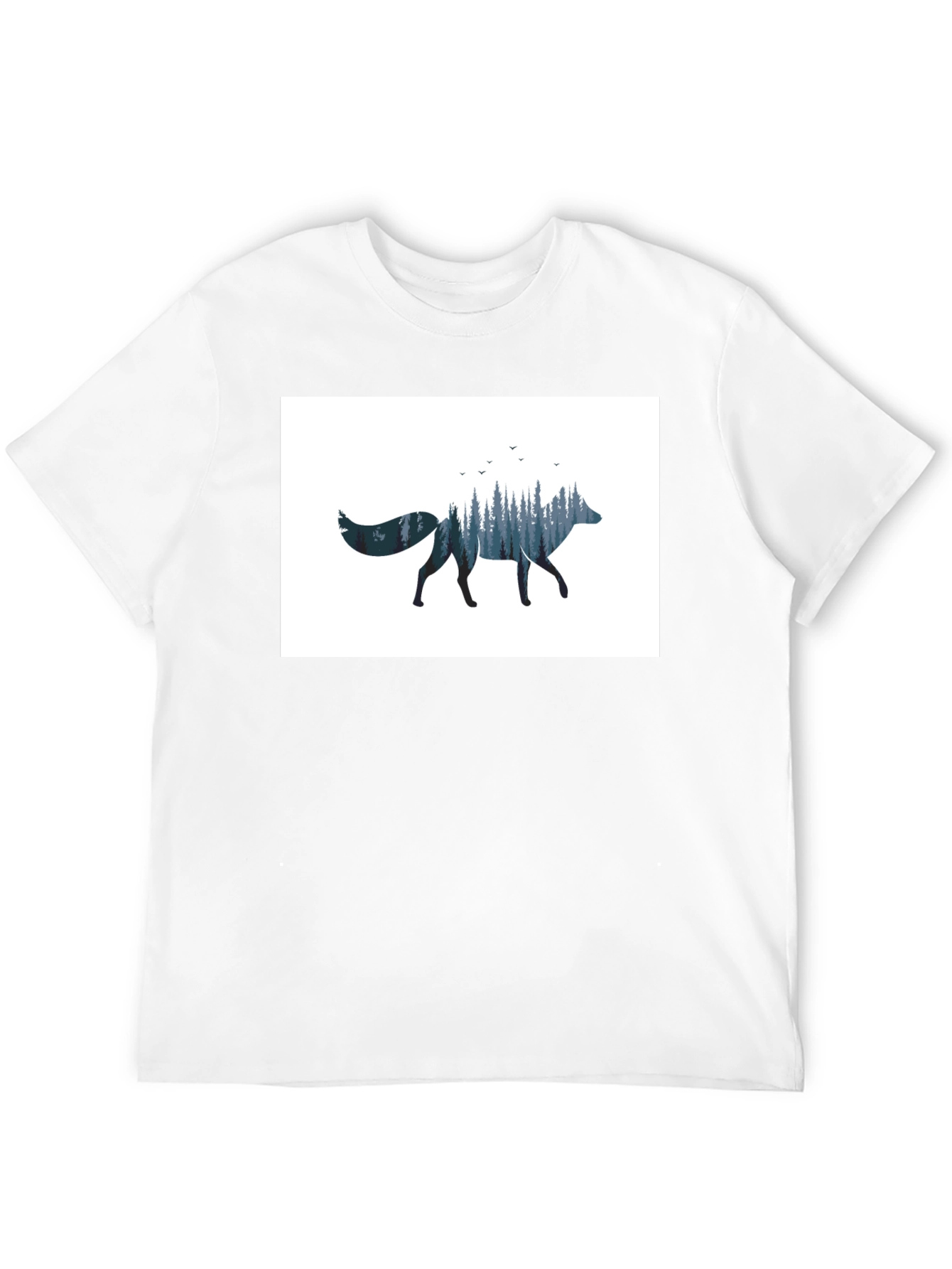 Nature Fox Graphic Black T-Shirt