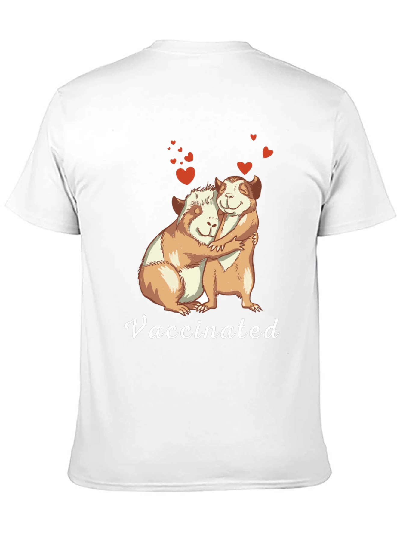 Vaccinated Guinea Pig Hug T-Shirt