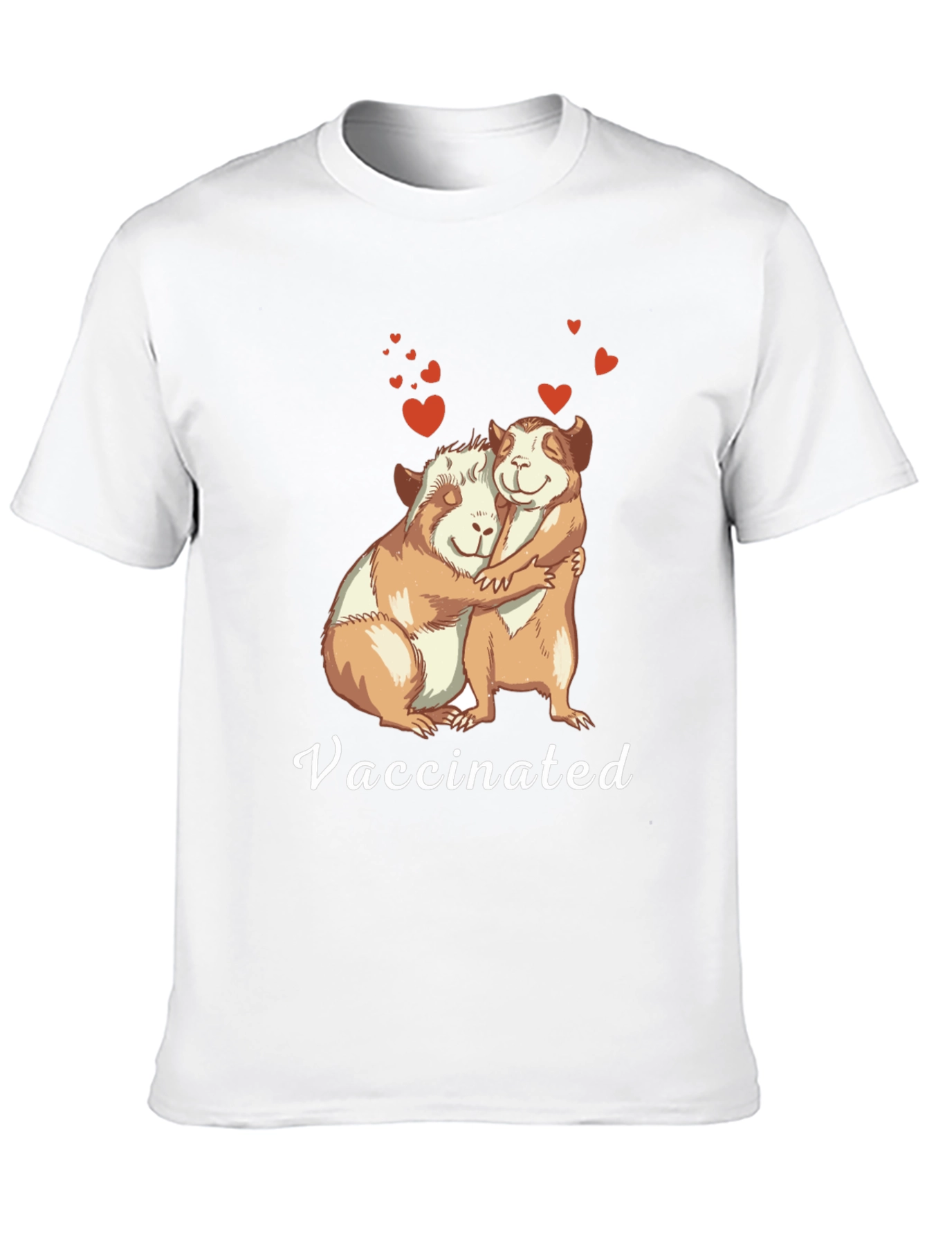 Vaccinated Guinea Pig Hug T-Shirt
