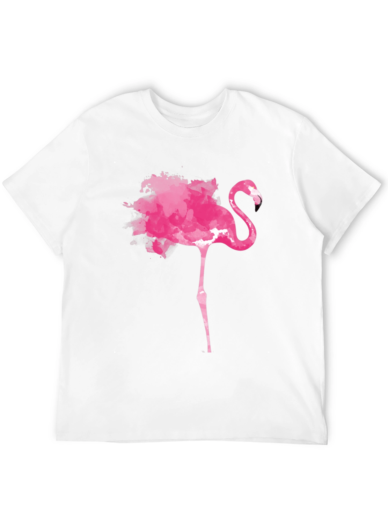Pink Flamingo Graphic Tee - Trendy Mens Black T-Shirt