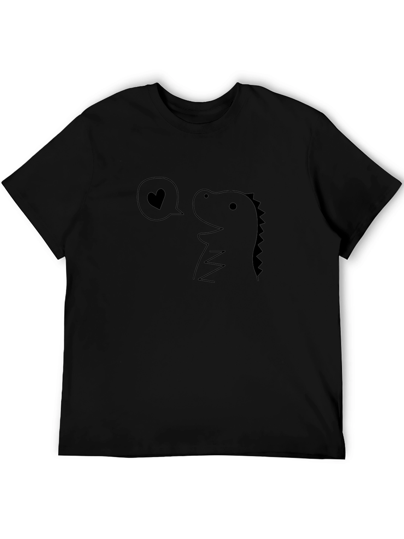 Dino Love Black T-Shirt