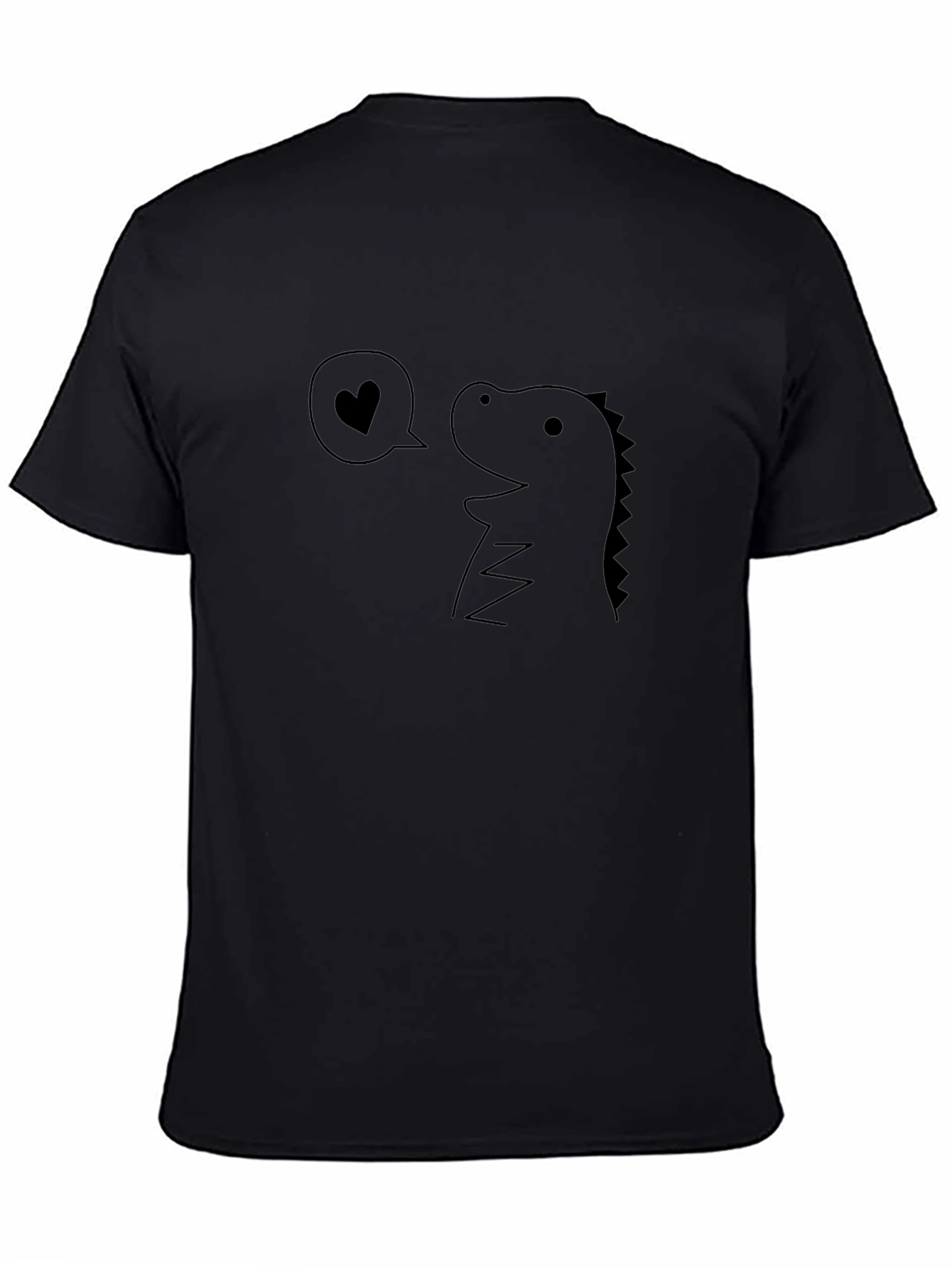 Dino Love Black T-Shirt