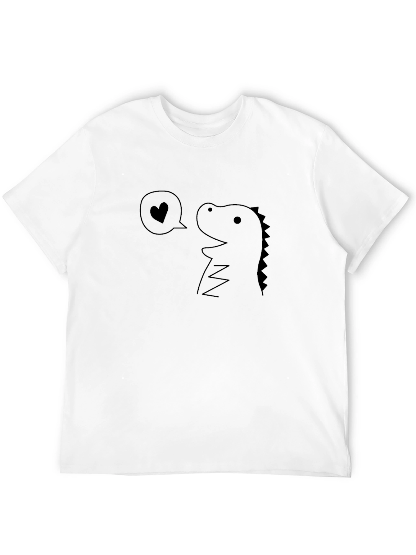 Dino Love Black T-Shirt