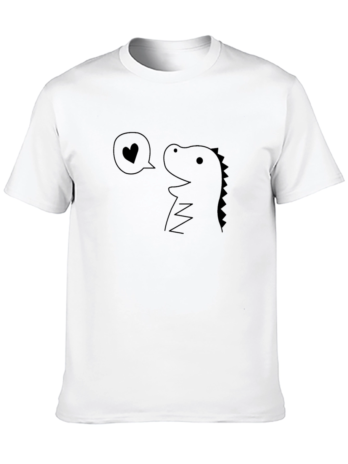 Dino Love Black T-Shirt