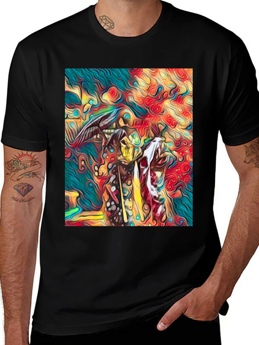 Abstract Art Graphic Tee - Vivid Colors Unique Design