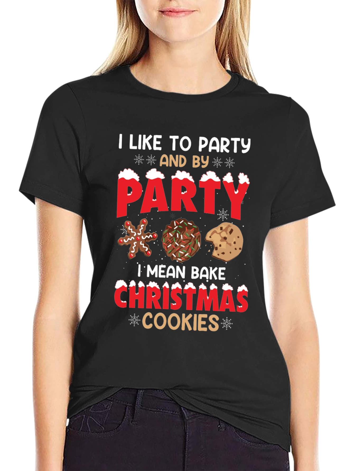Party Christmas Cookies Graphic Tee