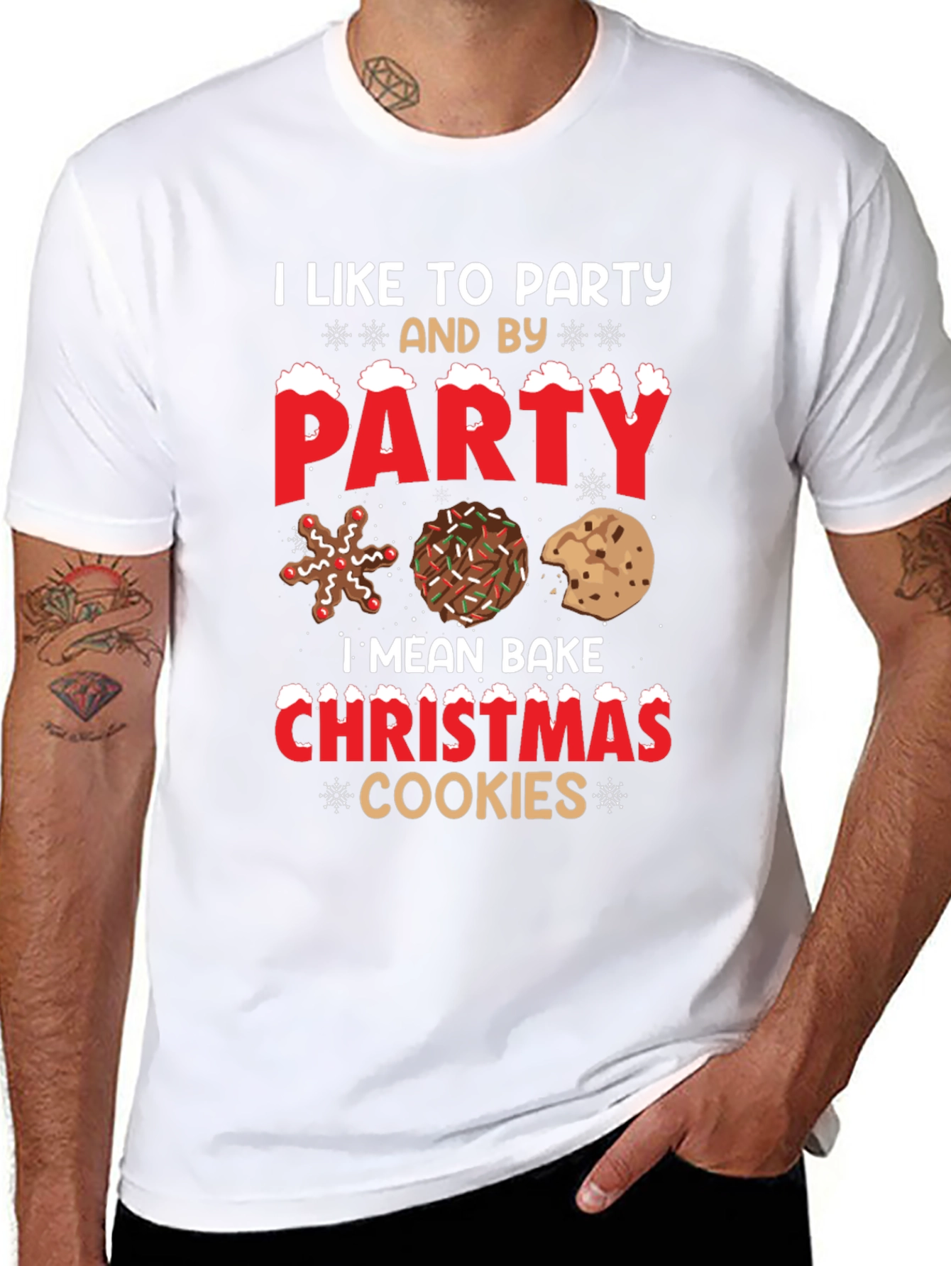 Party Christmas Cookies Graphic Tee