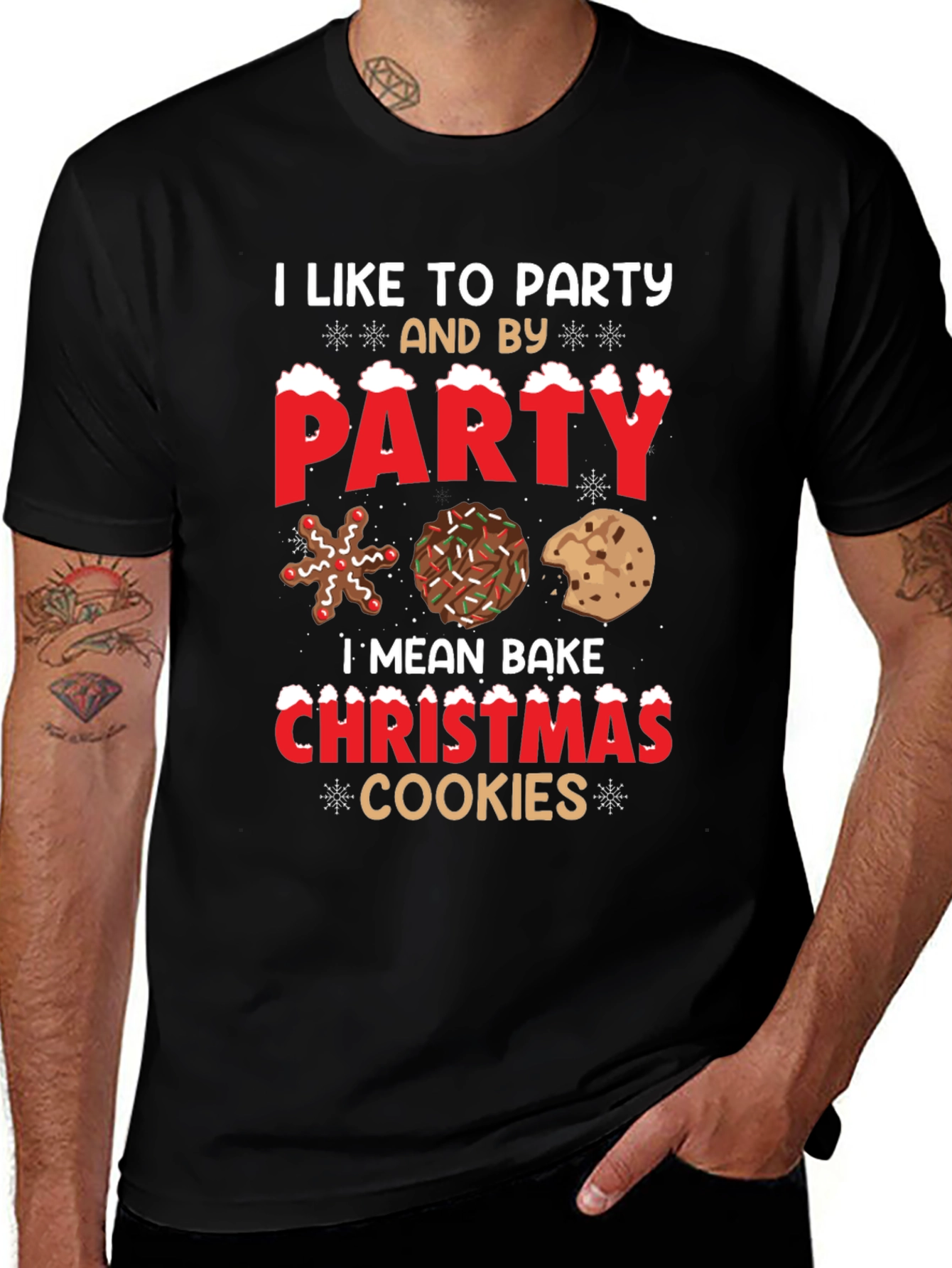 Party Christmas Cookies Graphic Tee
