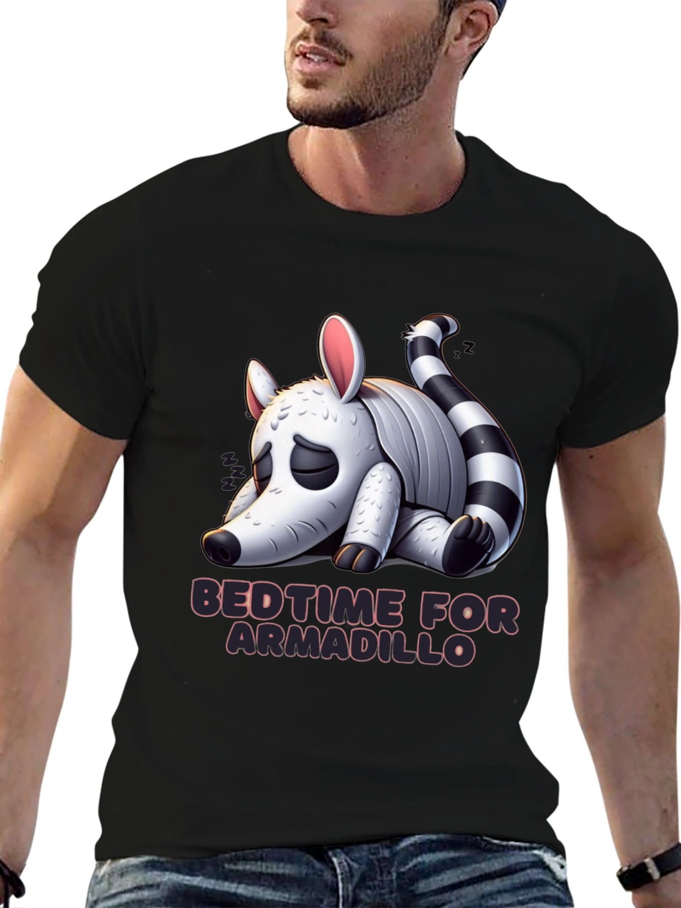 Bedtime for Armadillo Graphic Tee - Black